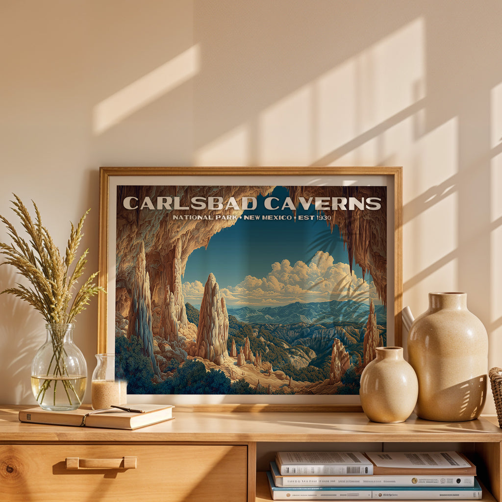 Carlsbad Caverns National Park Horizontal Vintage Art