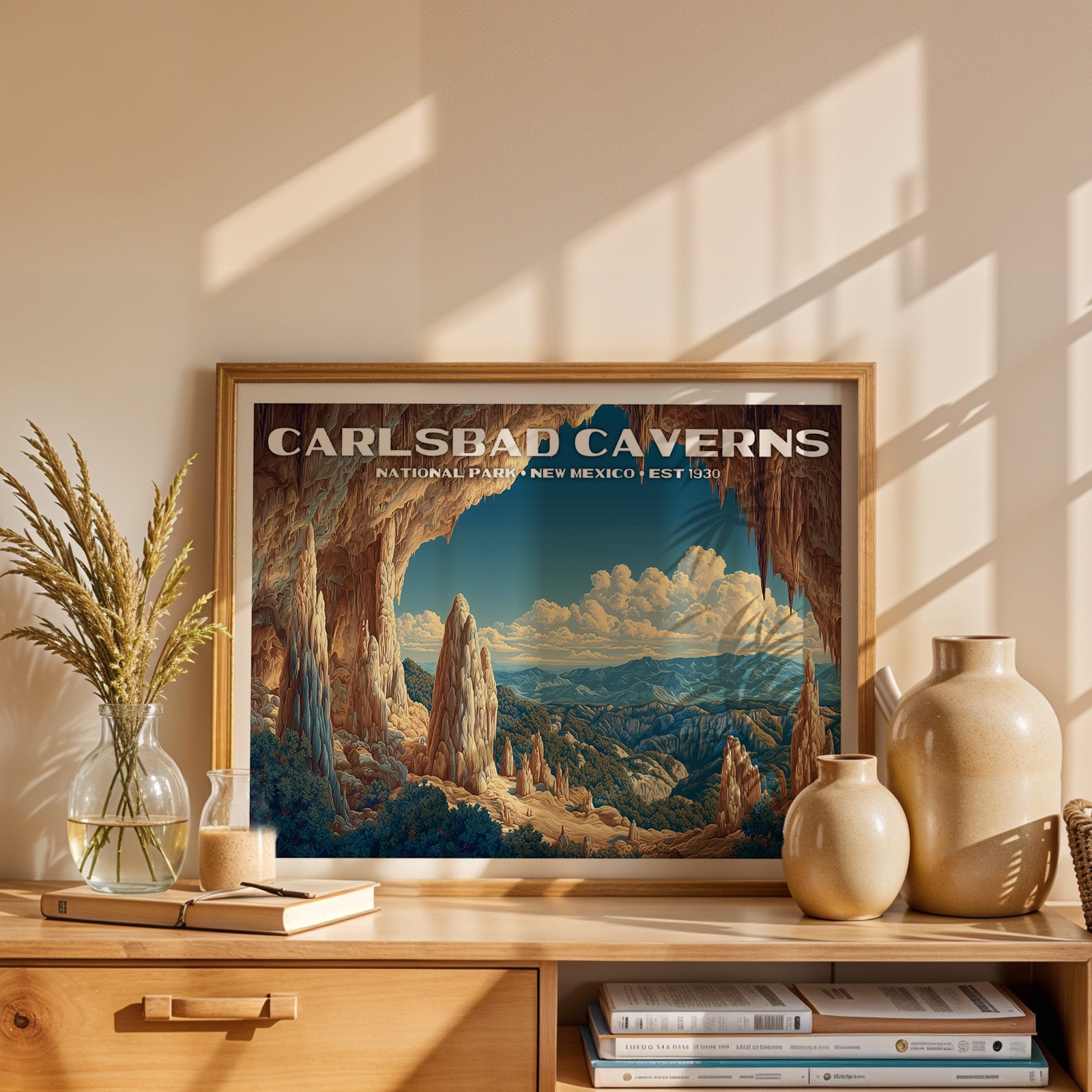 Carlsbad Caverns National Park Horizontal Vintage Art