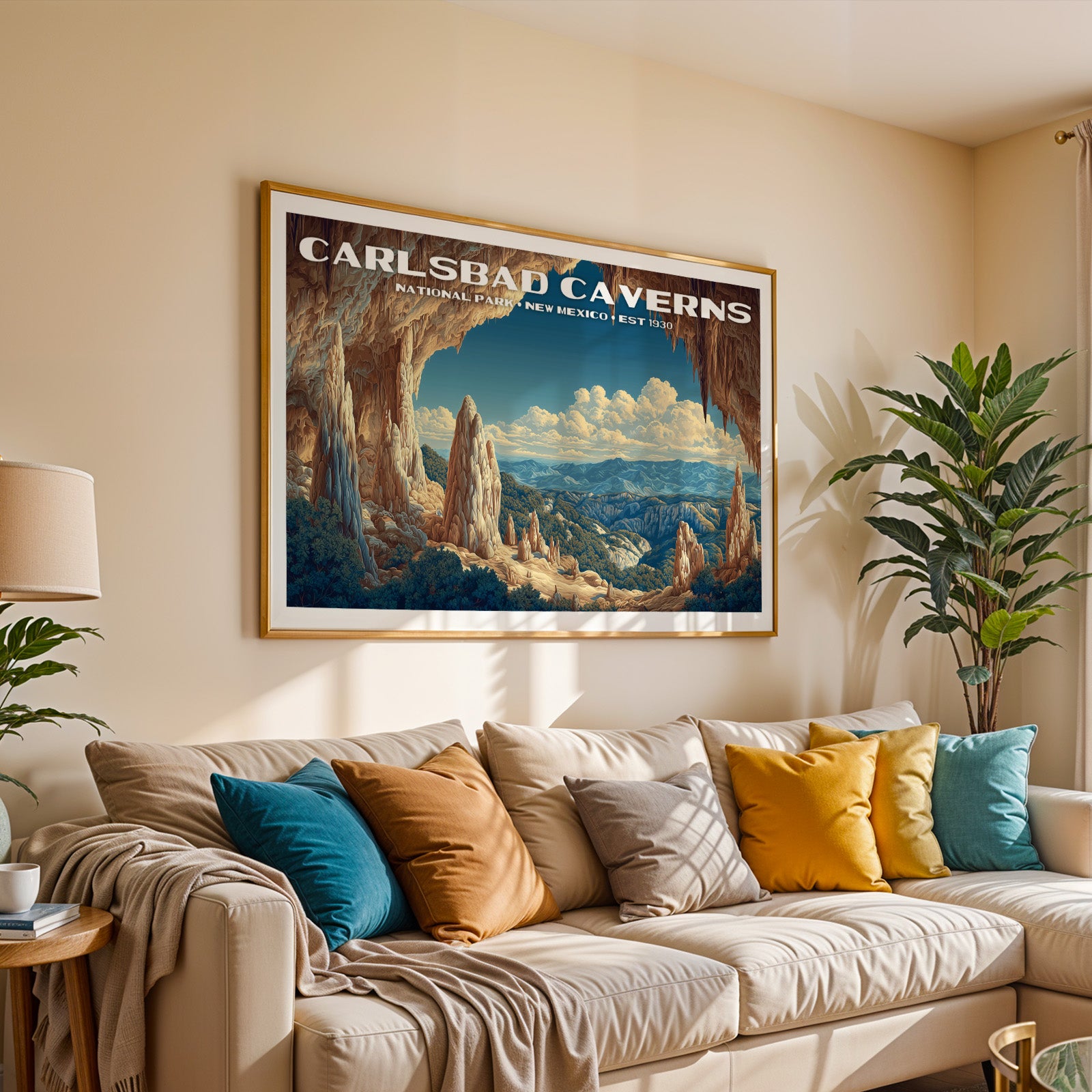 Carlsbad Caverns National Park Horizontal Vintage Art