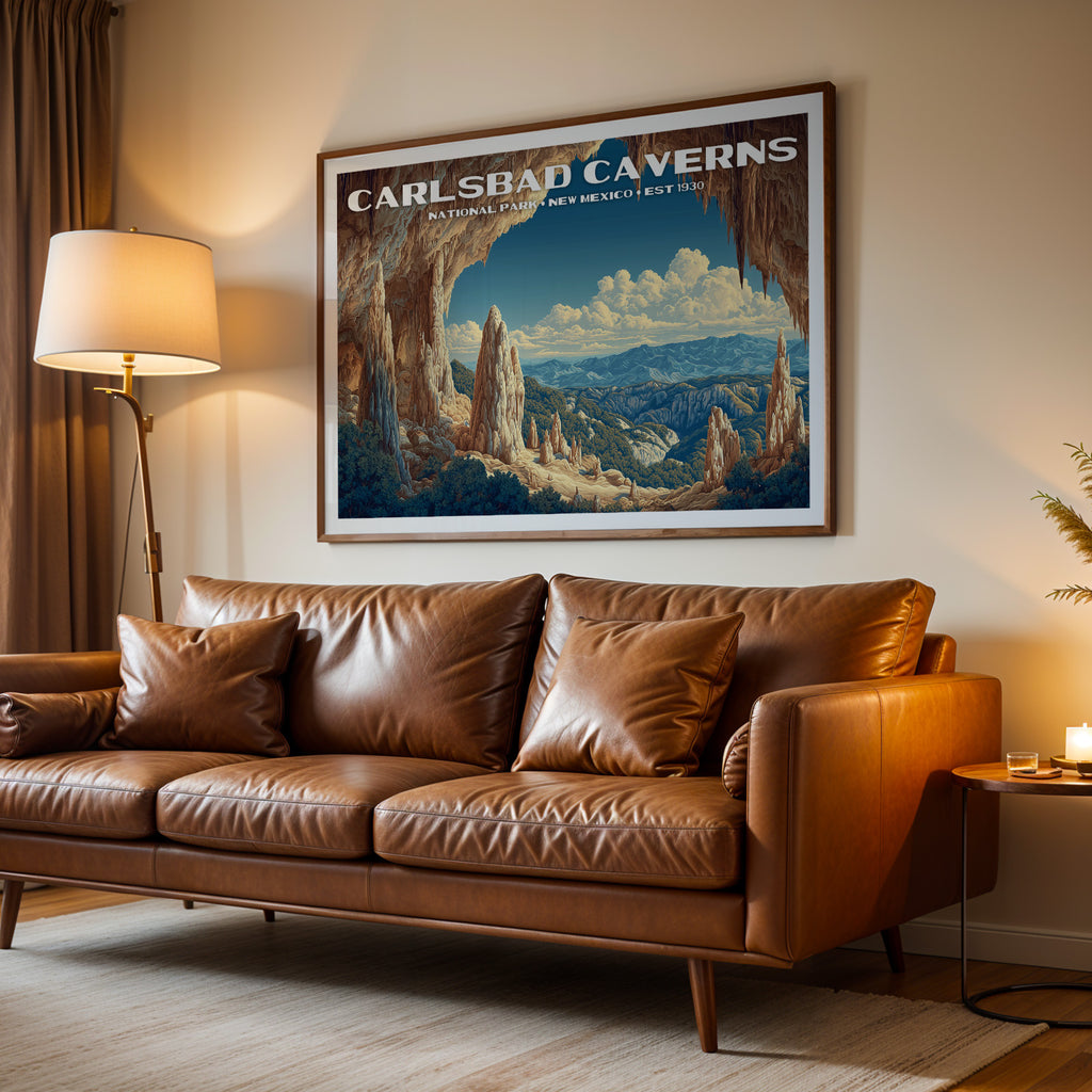 Carlsbad Caverns National Park Horizontal Vintage Art