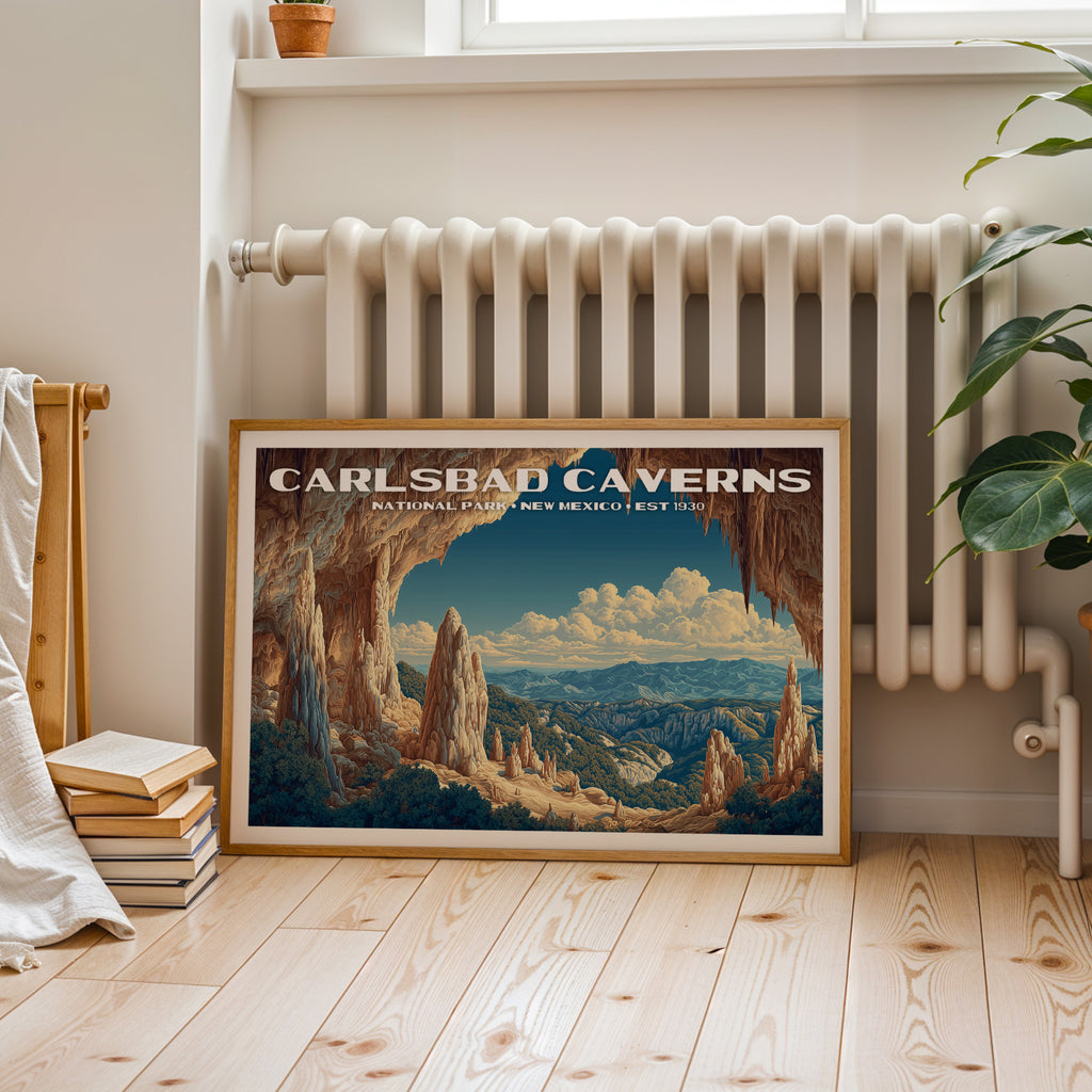Carlsbad Caverns National Park Horizontal Vintage Art