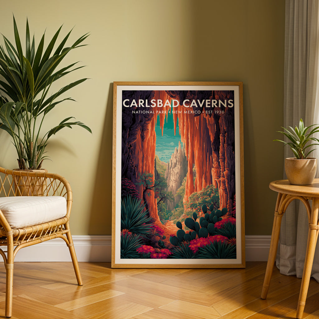Retro Carlsbad Caverns National Park Print