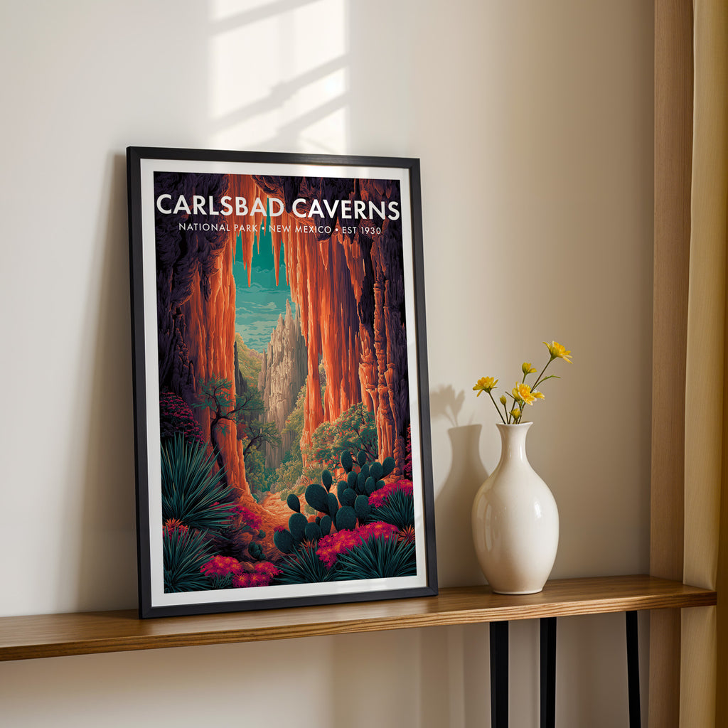 Retro Carlsbad Caverns National Park Print