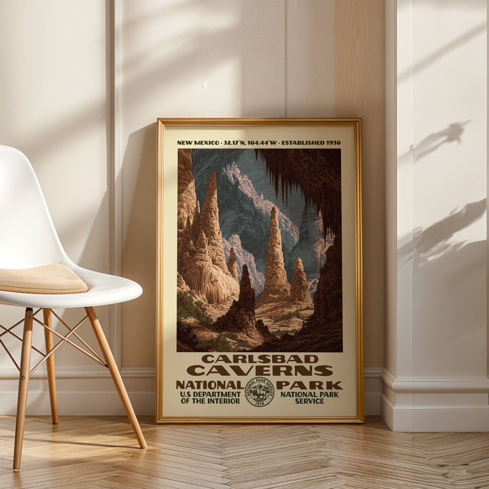 Carlsbad Caverns National Park Vintage WPA Art