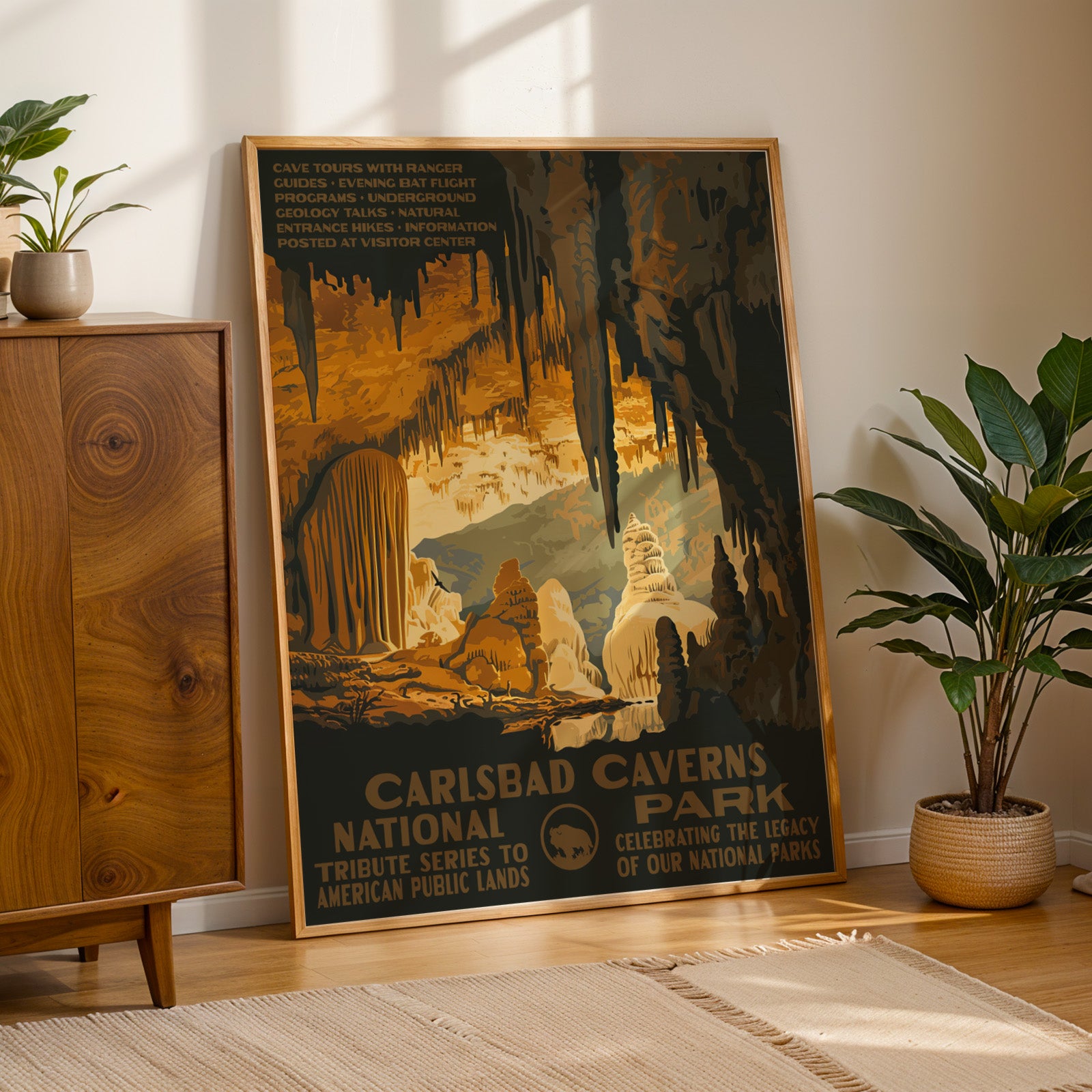 Carlsbad Caverns National Park Vintage WPA Art