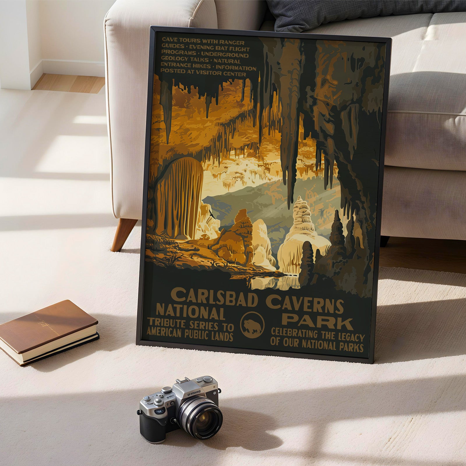 Carlsbad Caverns National Park Vintage WPA Art