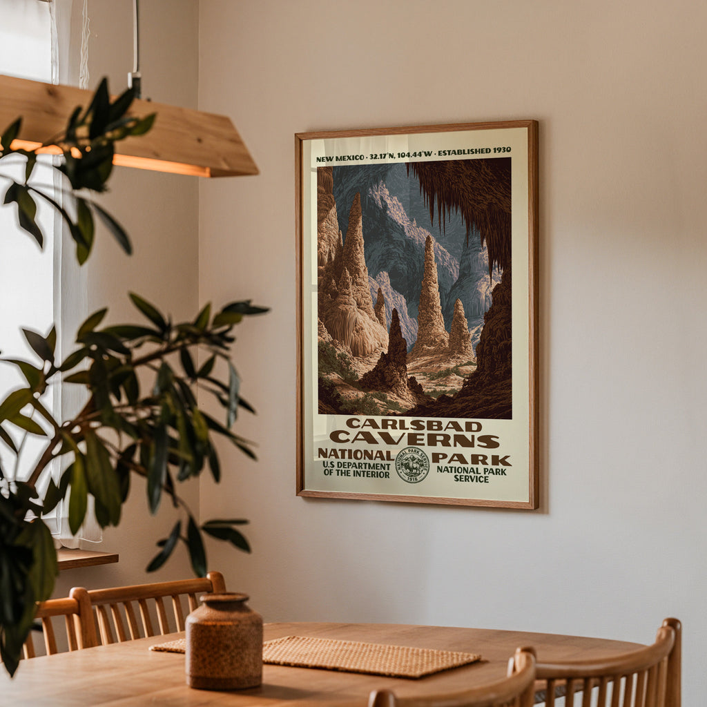 Carlsbad Caverns National Park Vintage WPA Art
