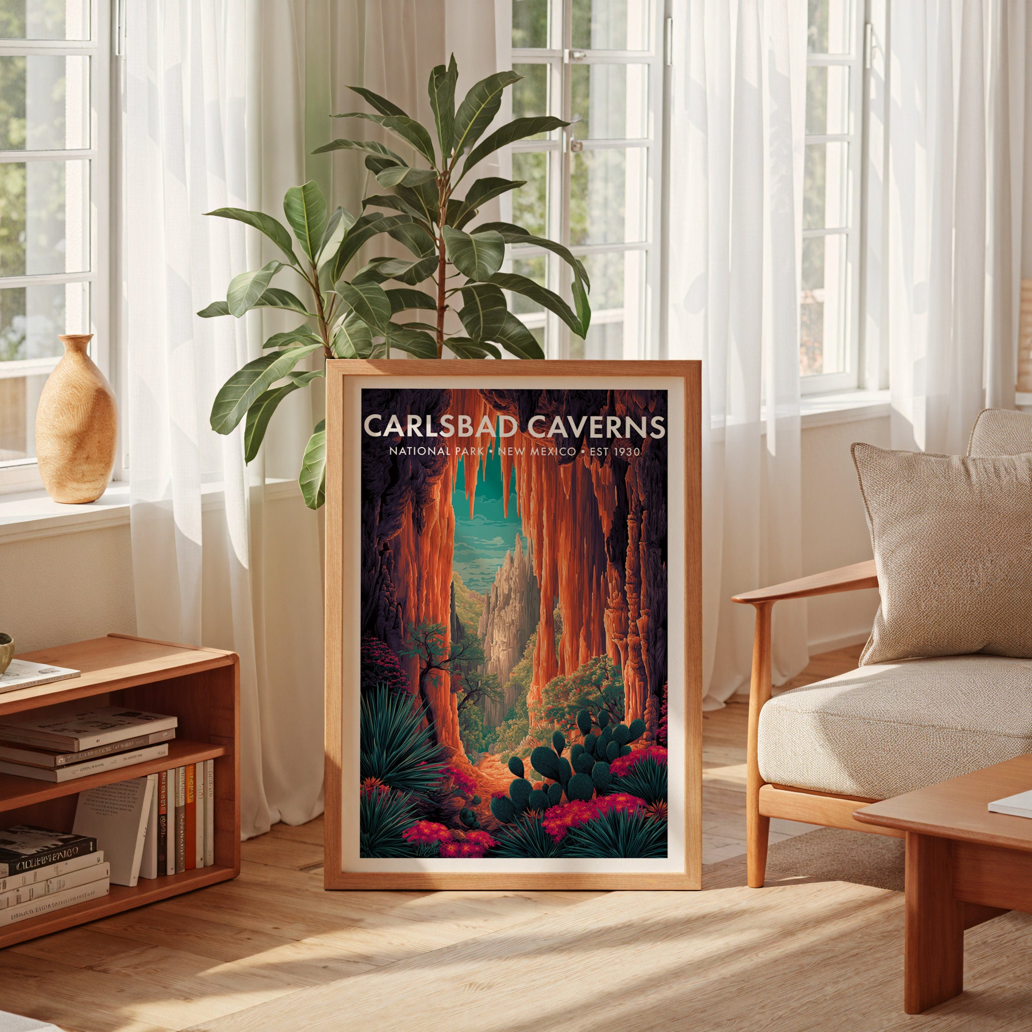 Retro Carlsbad Caverns National Park Print