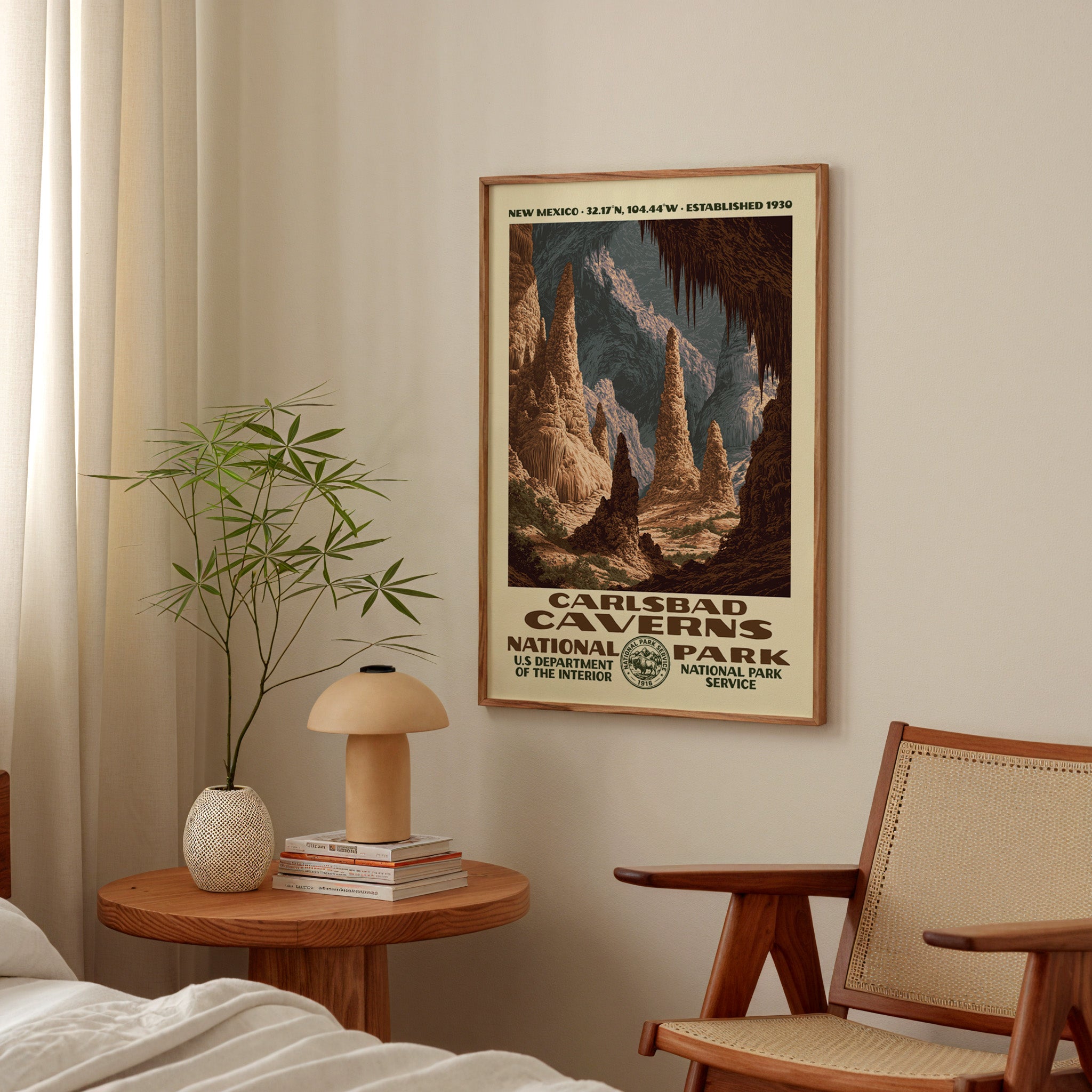 Carlsbad Caverns National Park Vintage WPA Art