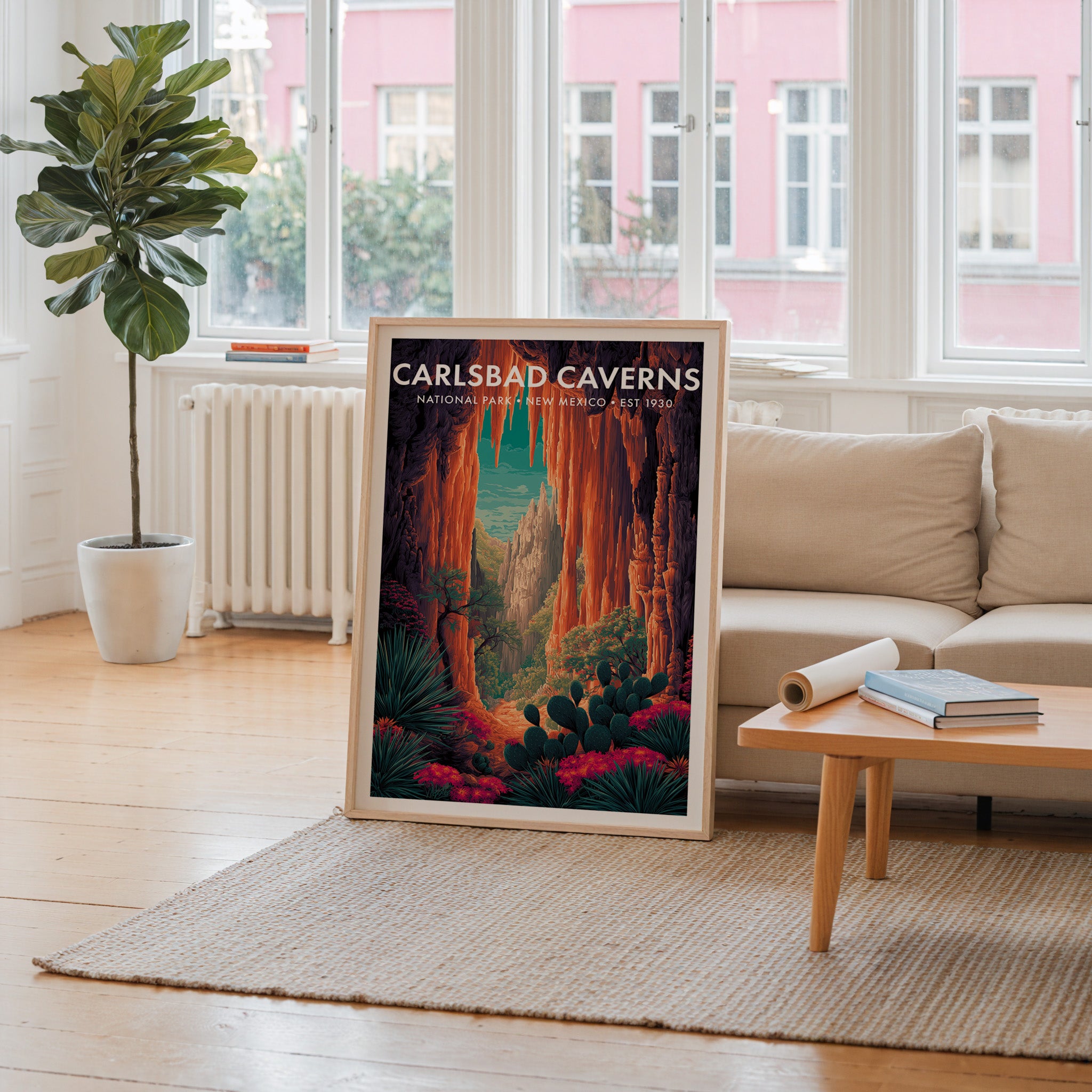 Retro Carlsbad Caverns National Park Print