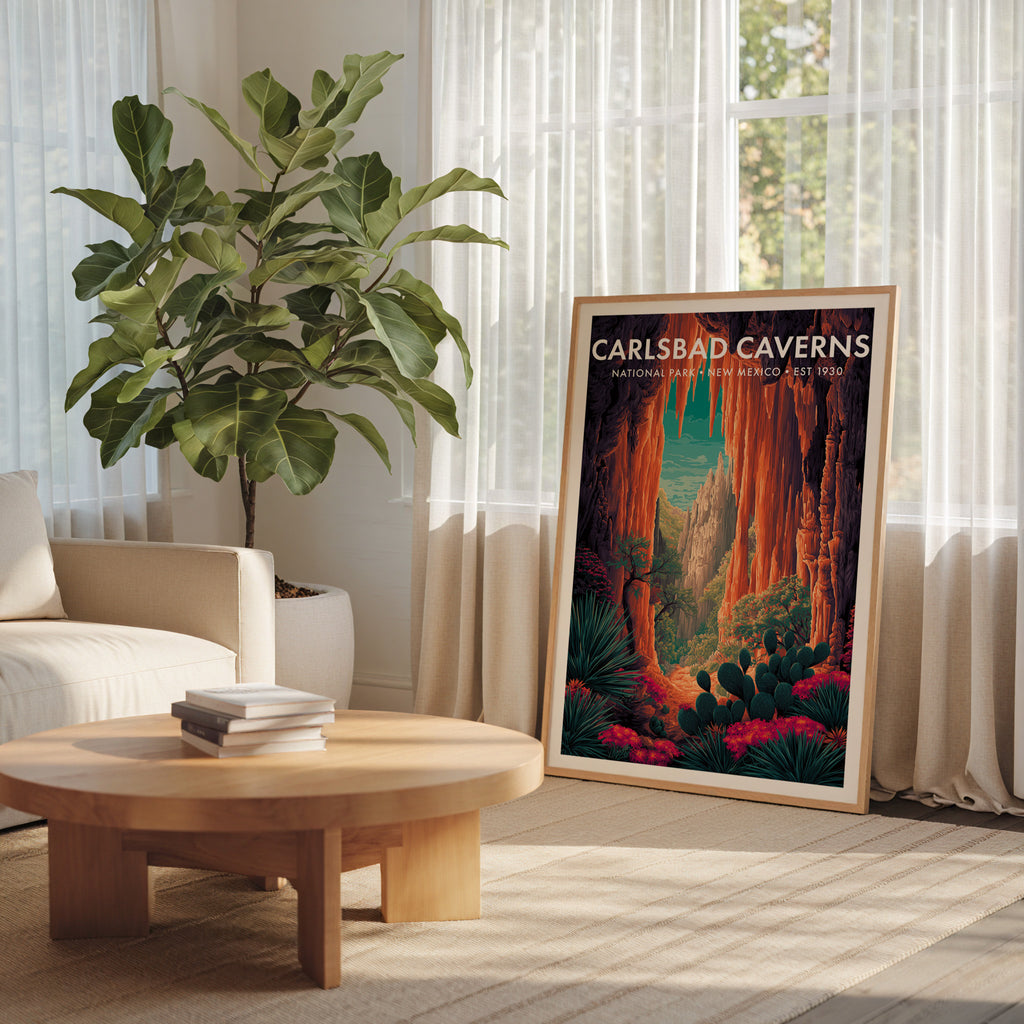 Retro Carlsbad Caverns National Park Print