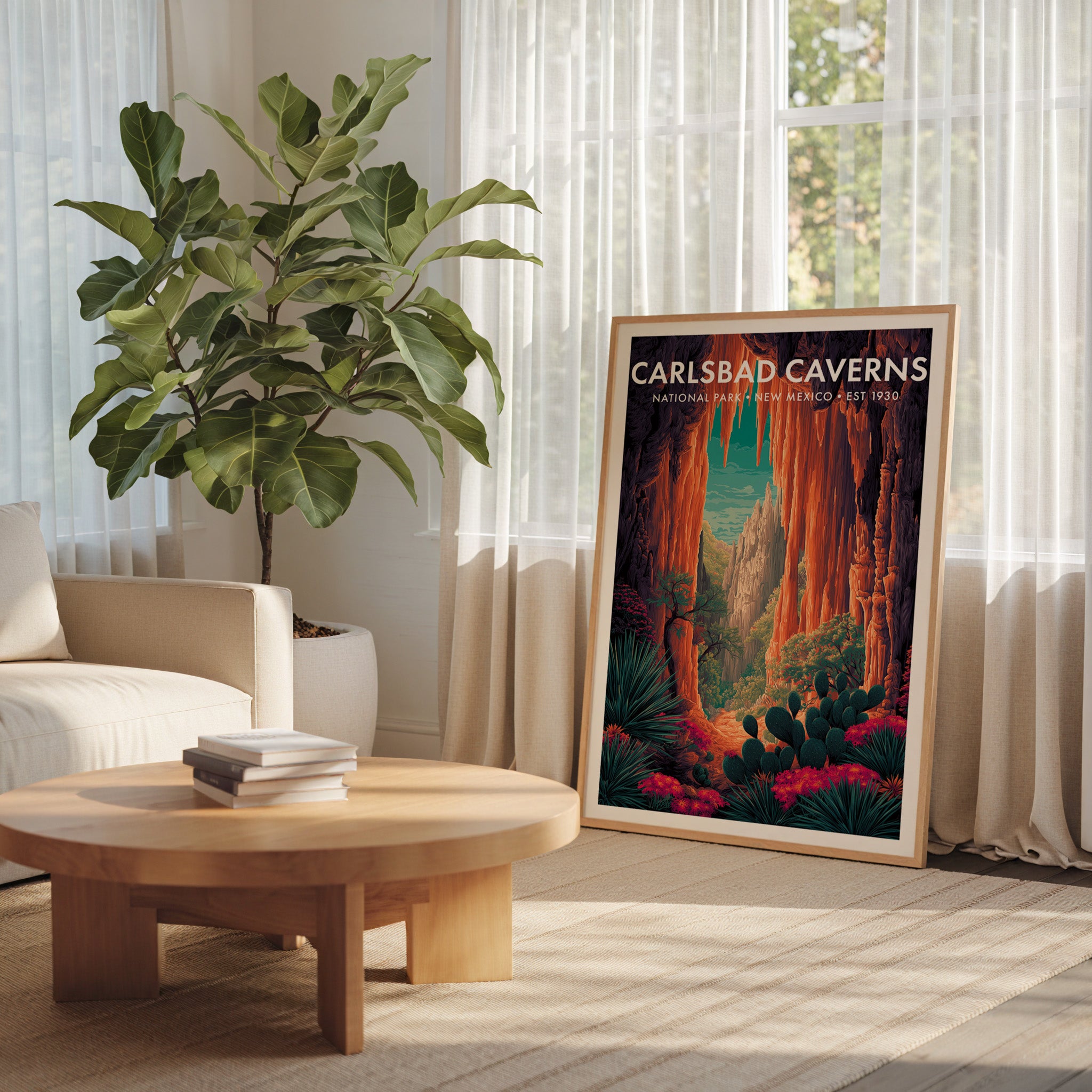 Retro Carlsbad Caverns National Park Print