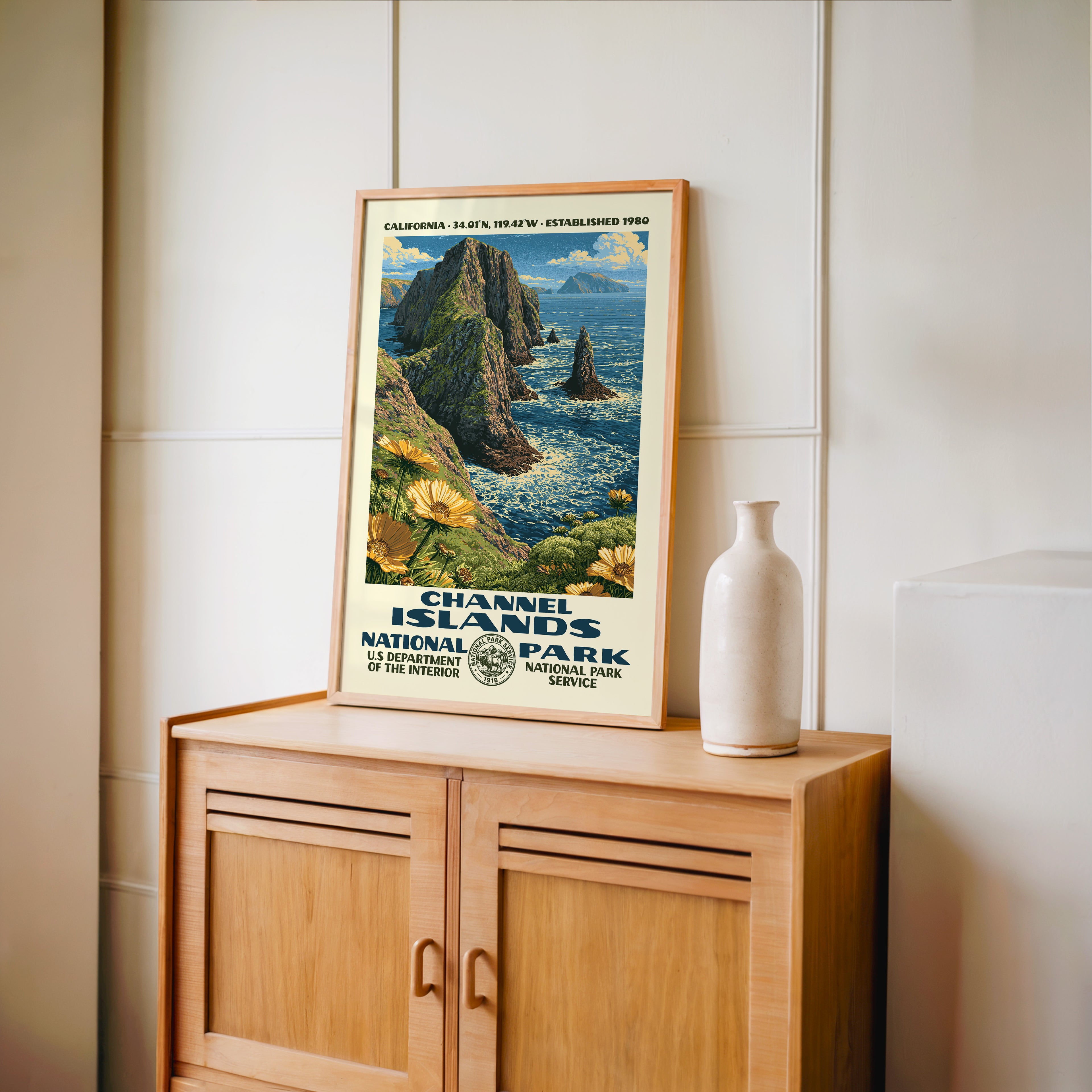Channel Islands National Park Vintage WPA Art