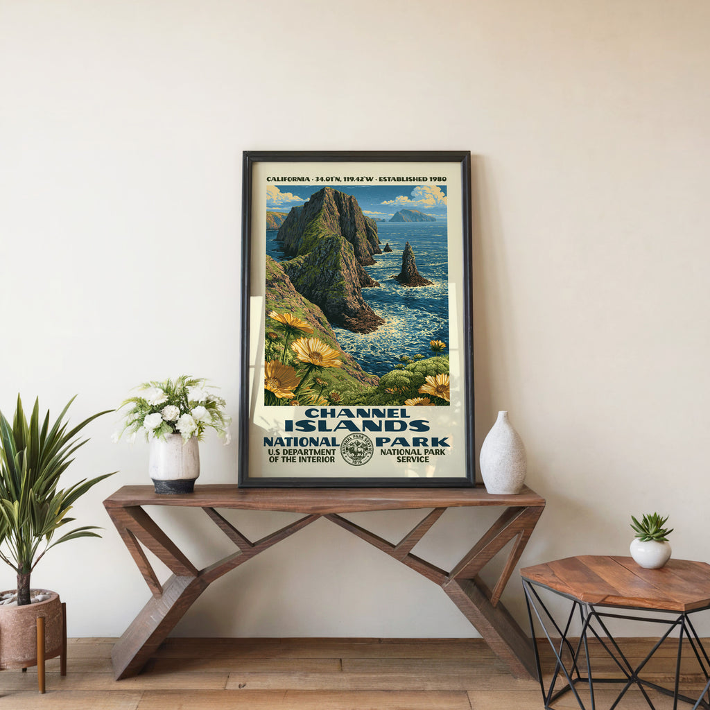 Channel Islands National Park Vintage WPA Art