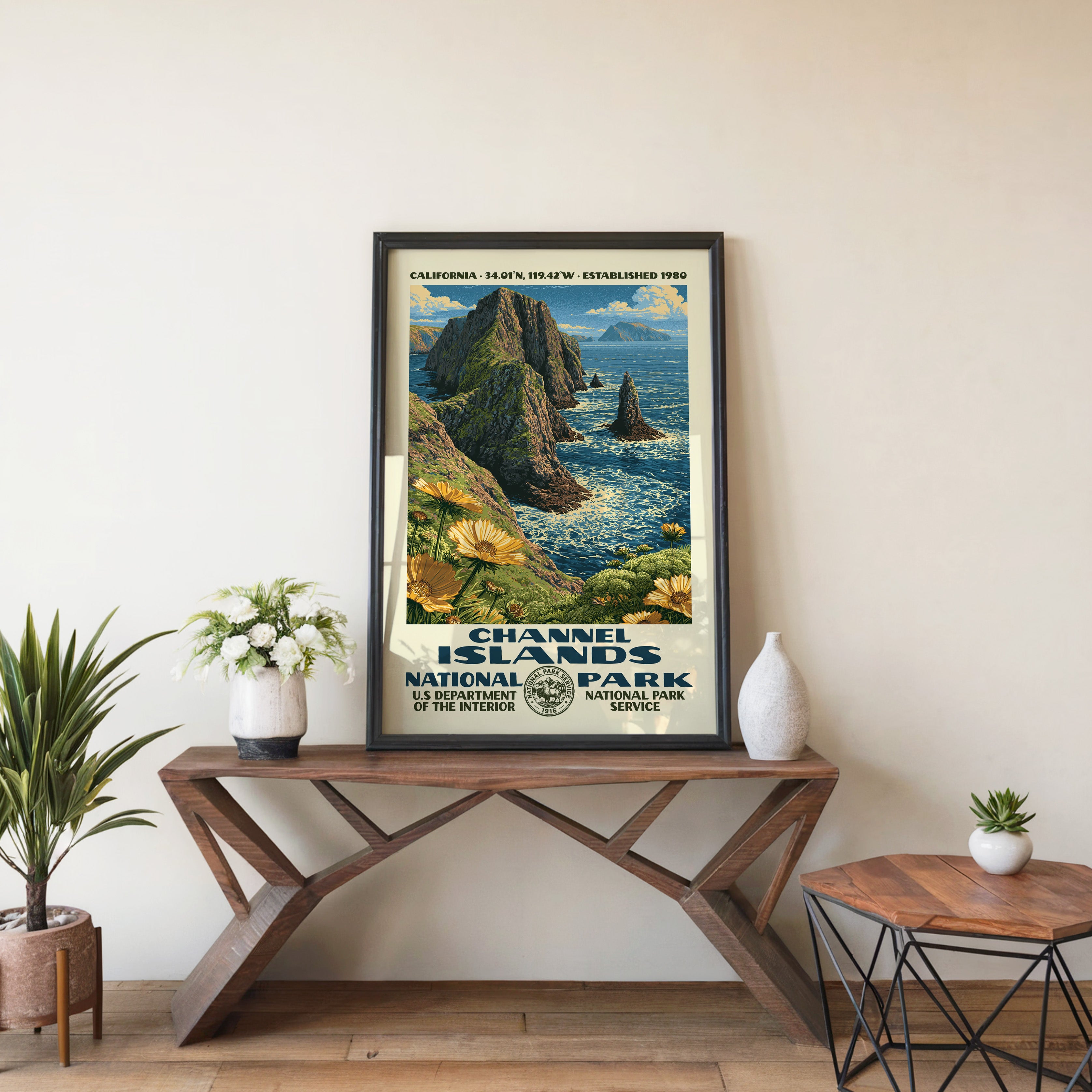 Channel Islands National Park Vintage WPA Art