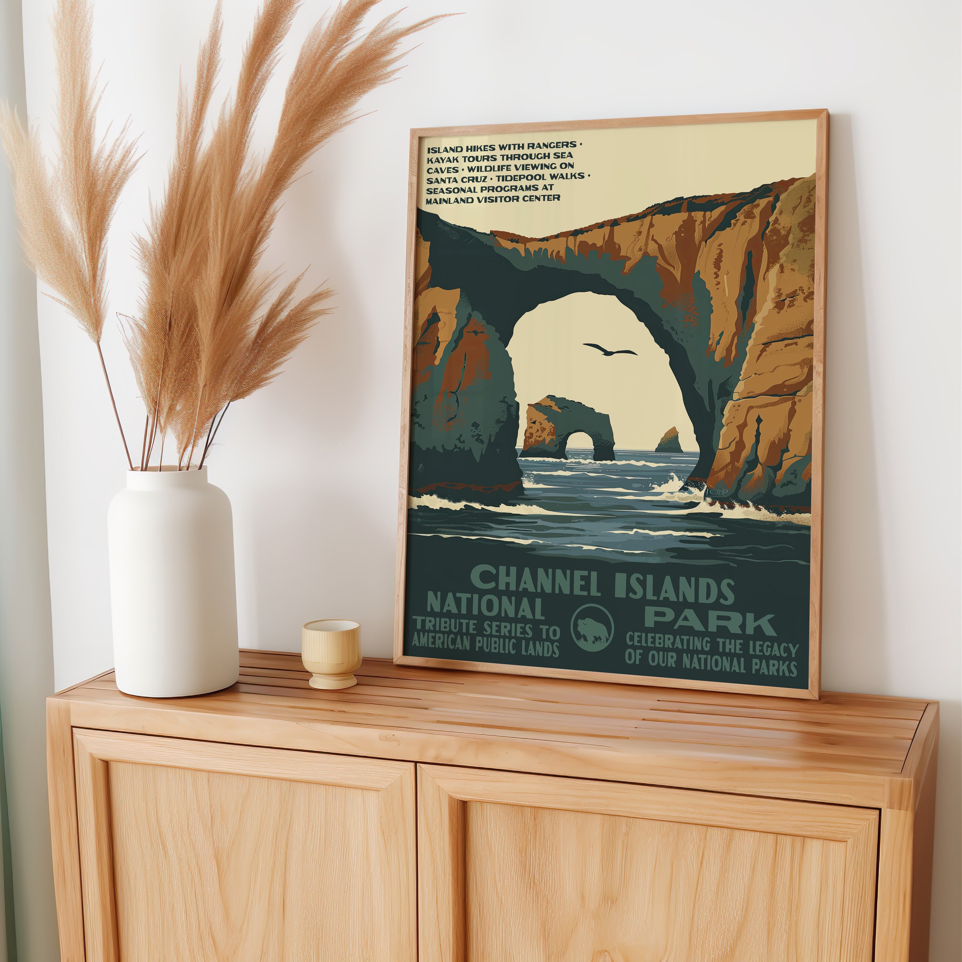 Channel Islands National Park Vintage WPA Art