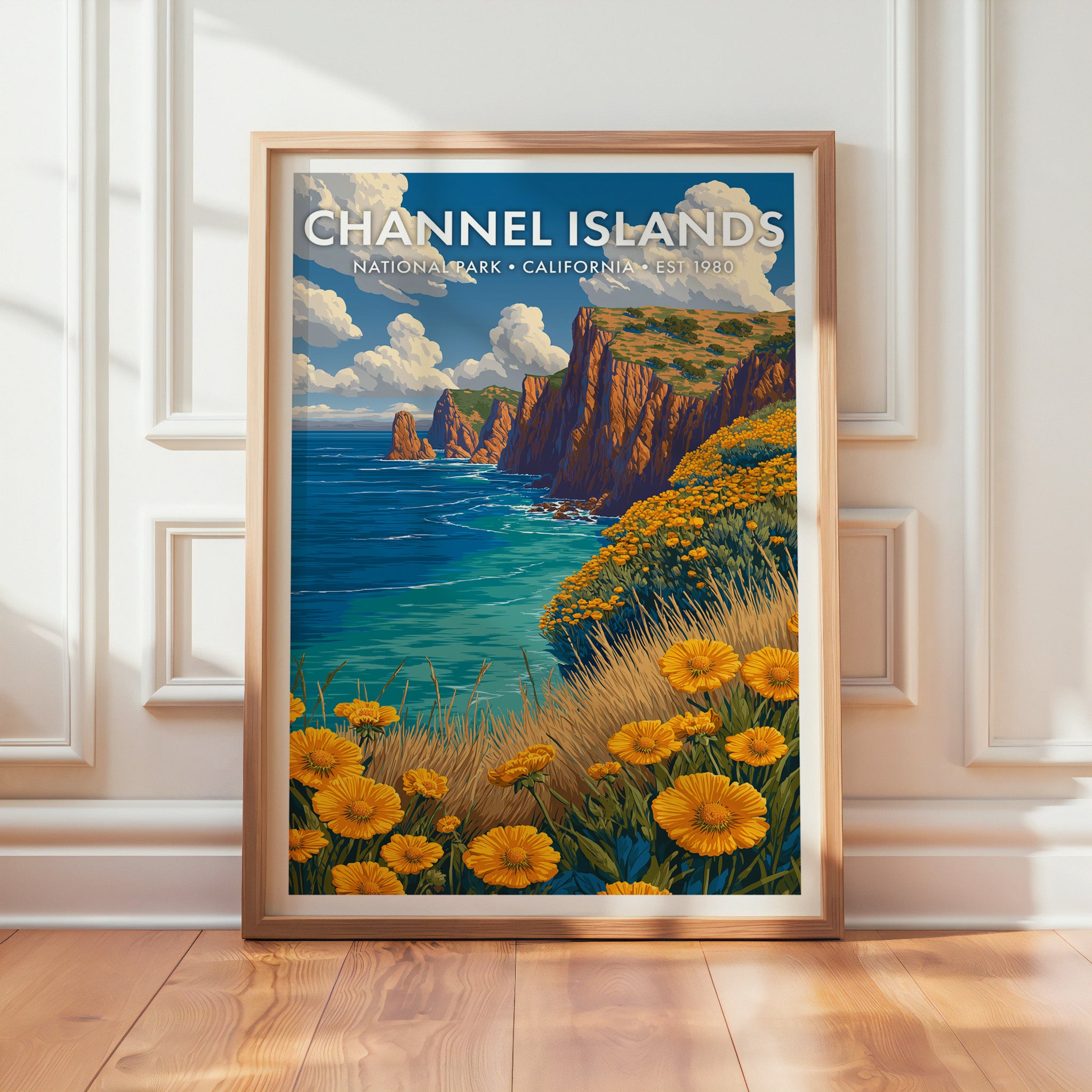 Retro Channel Islands National Park Print