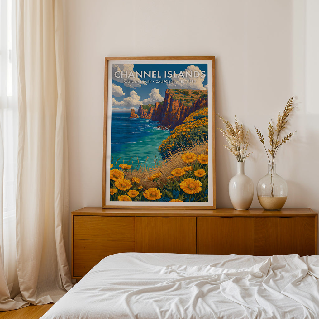 Retro Channel Islands National Park Print