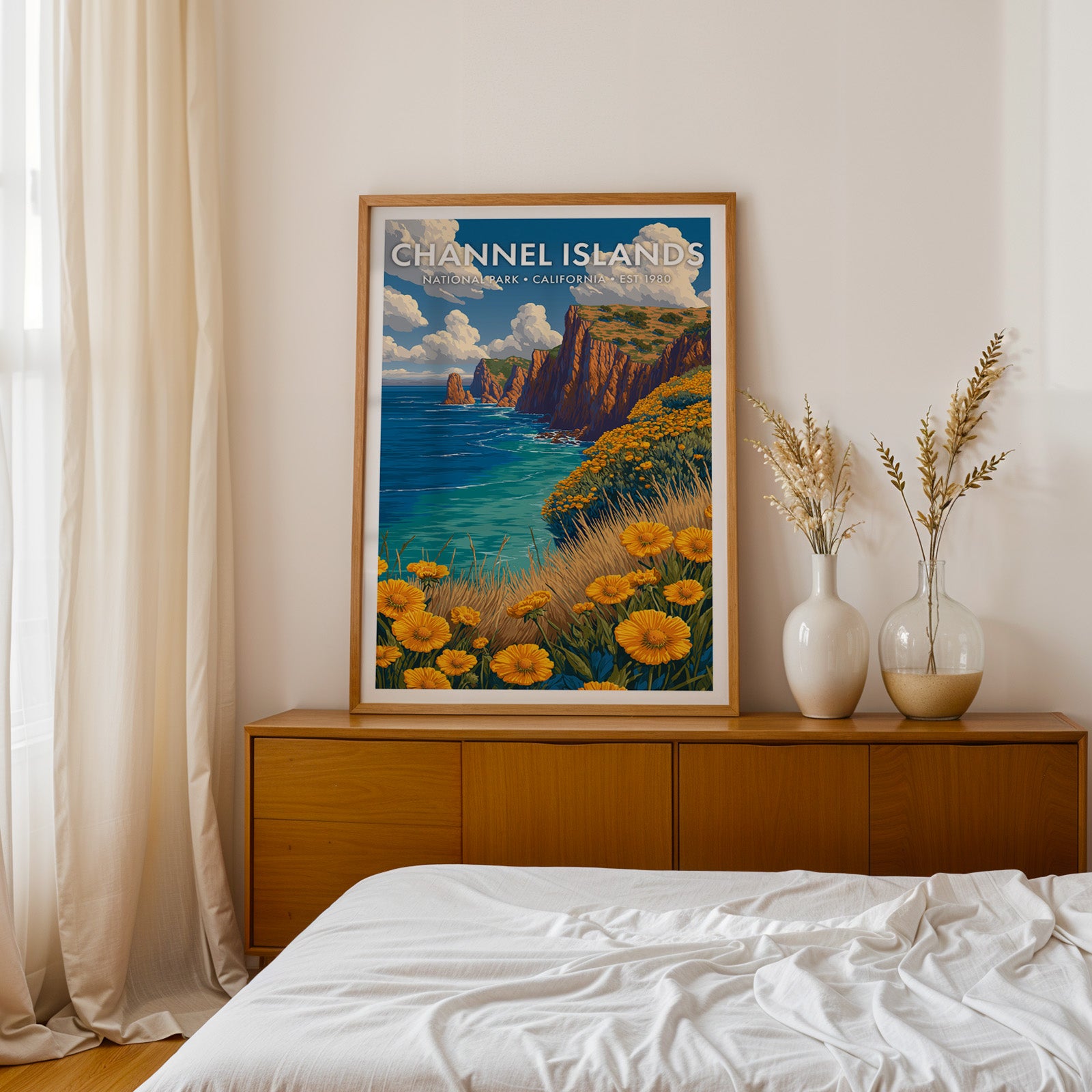 Retro Channel Islands National Park Print