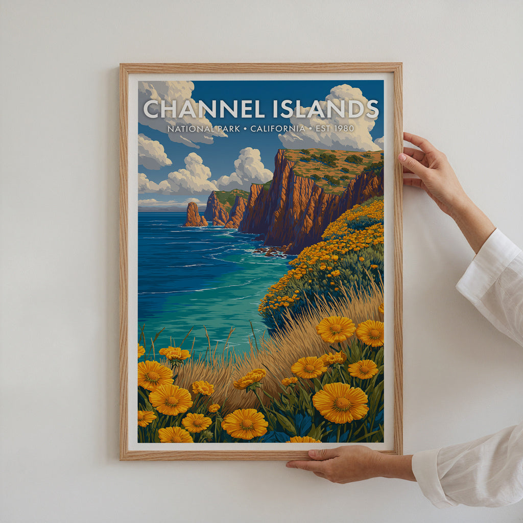 Retro Channel Islands National Park Print