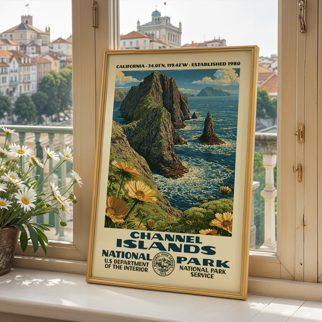 Channel Islands National Park Vintage WPA Art