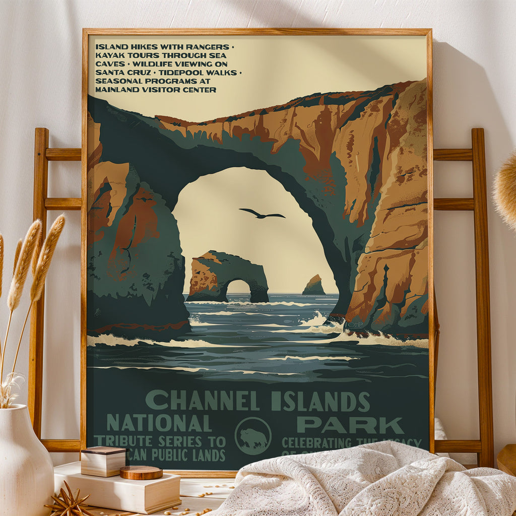 Channel Islands National Park Vintage WPA Art