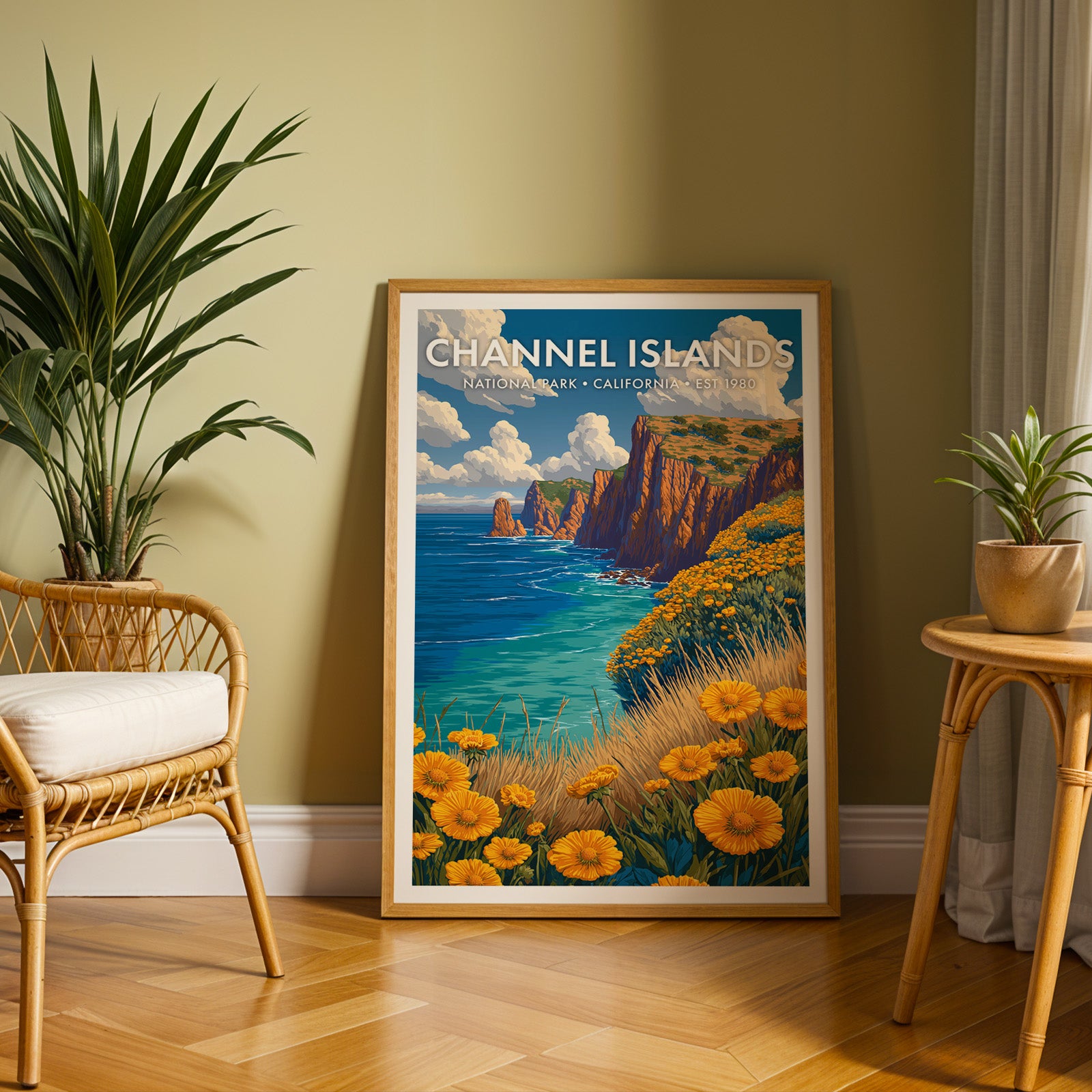 Retro Channel Islands National Park Print