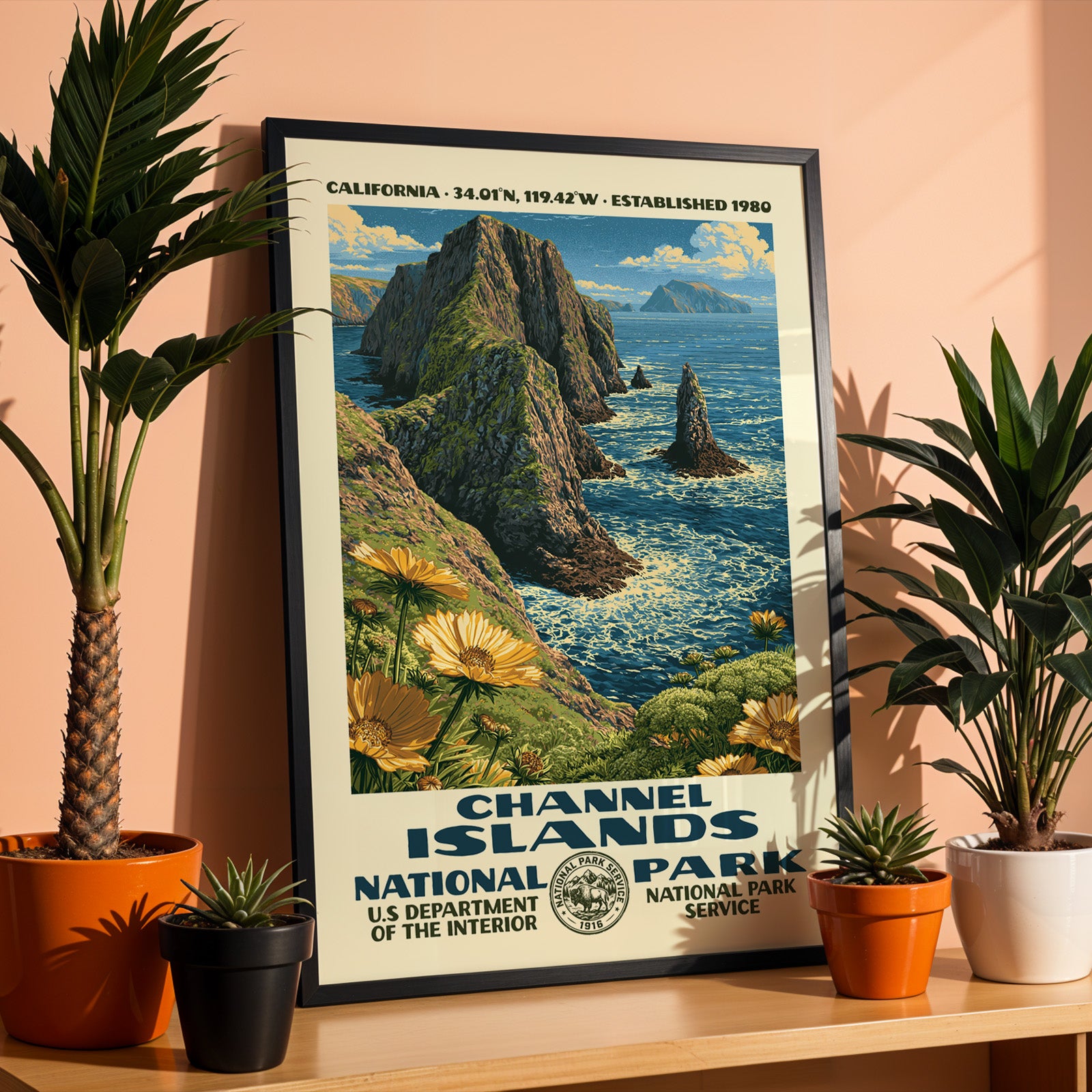 Channel Islands National Park Vintage WPA Art