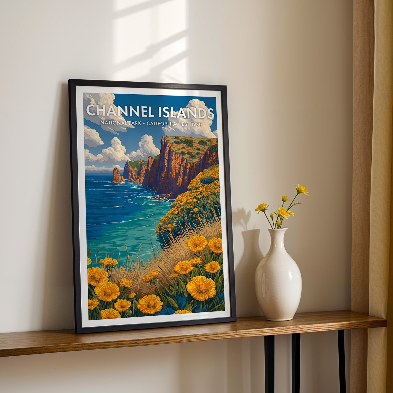 Retro Channel Islands National Park Print