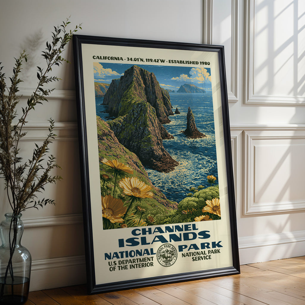Channel Islands National Park Vintage WPA Art