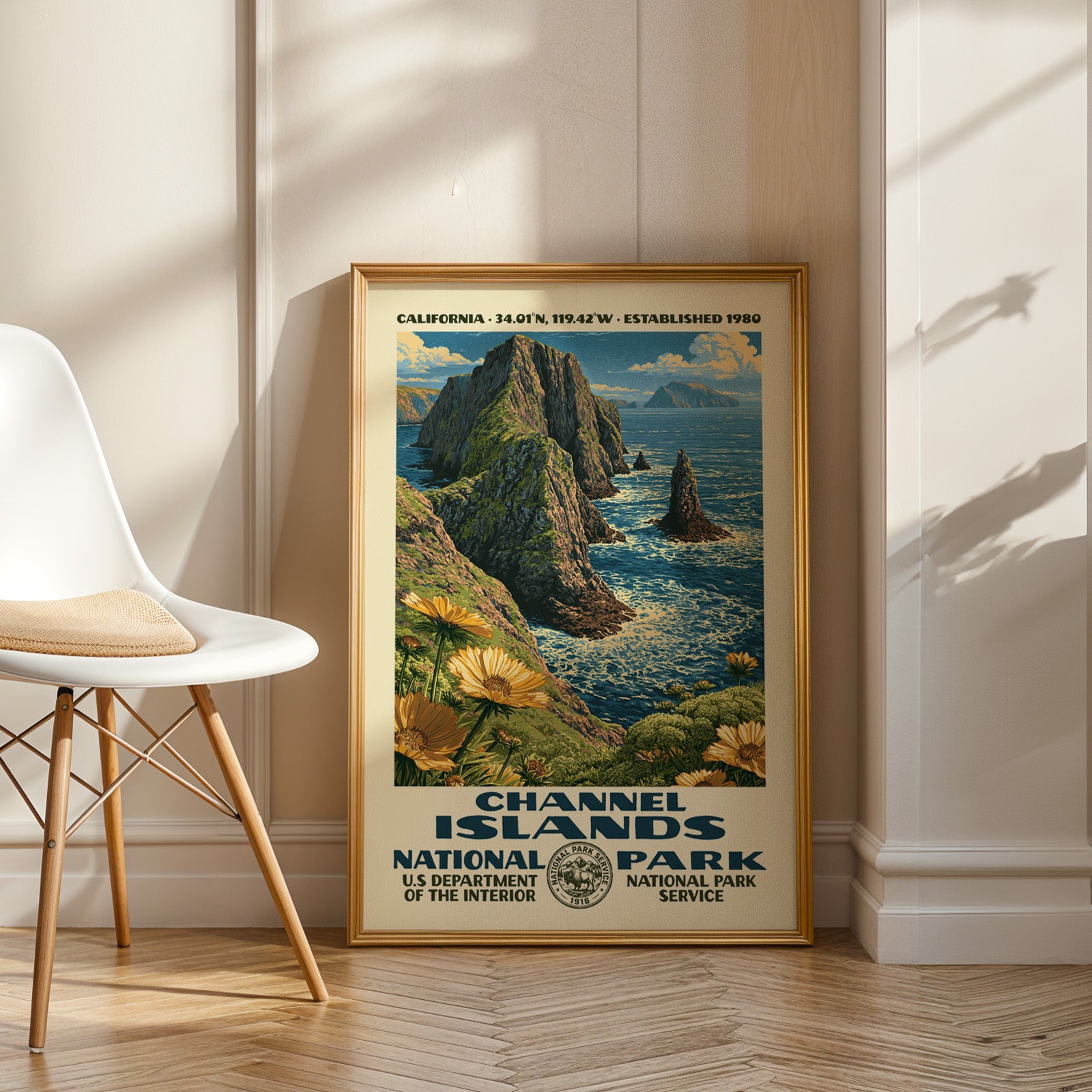 Channel Islands National Park Vintage WPA Art