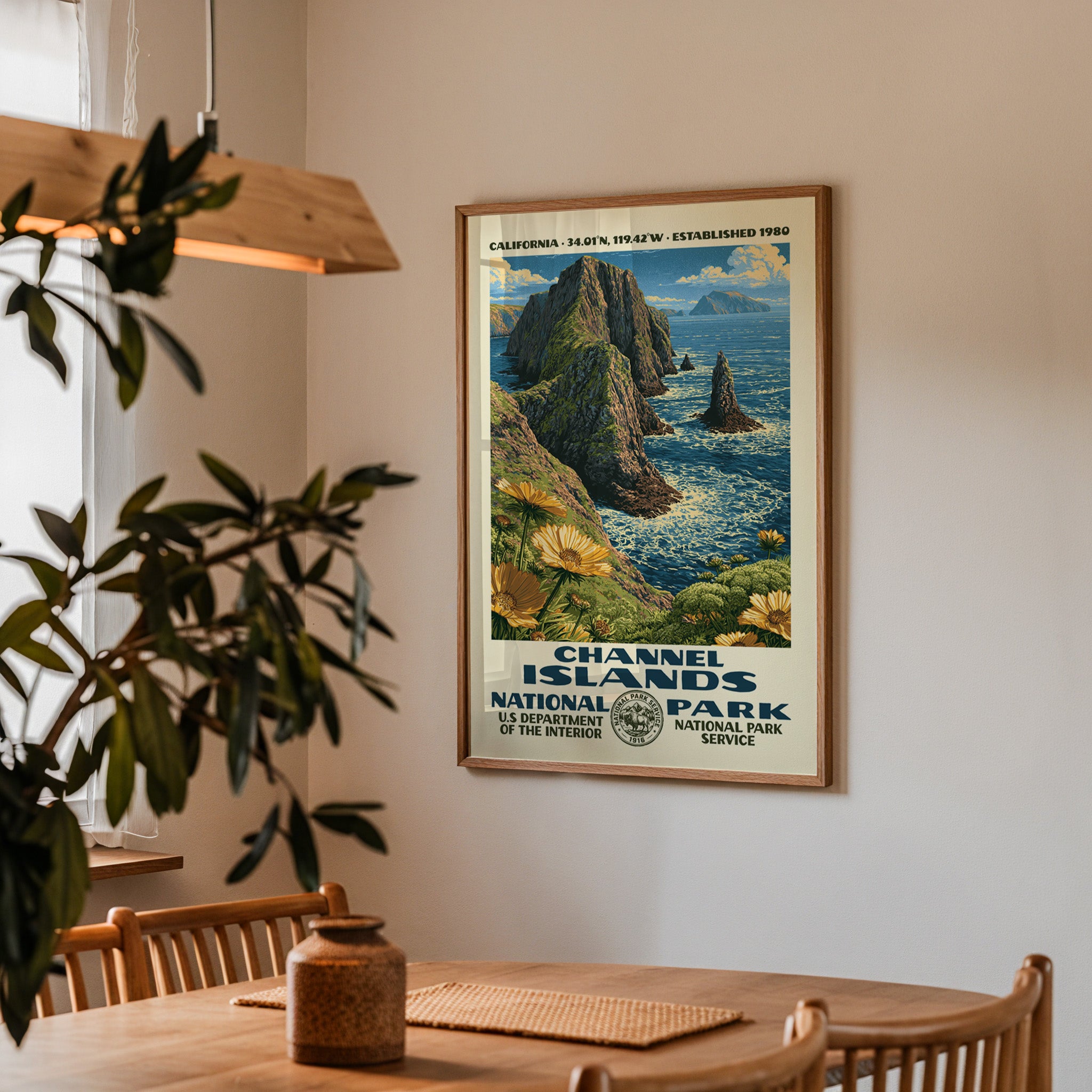 Channel Islands National Park Vintage WPA Art
