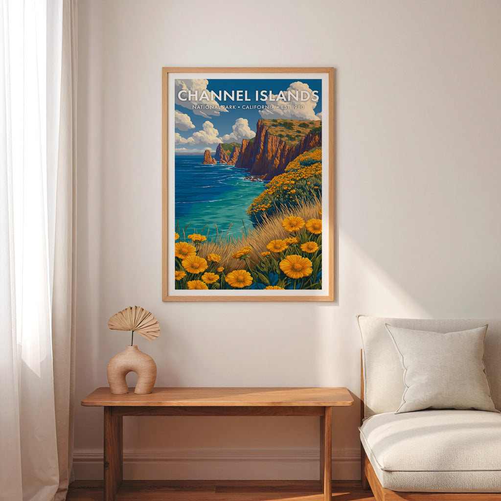Retro Channel Islands National Park Print
