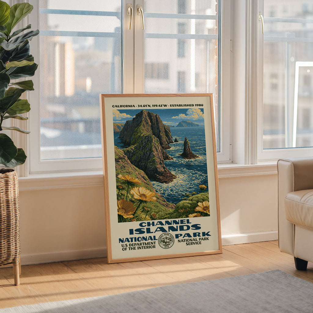 Channel Islands National Park Vintage WPA Art