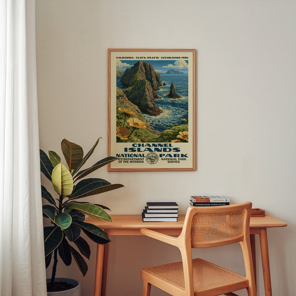 Channel Islands National Park Vintage WPA Art