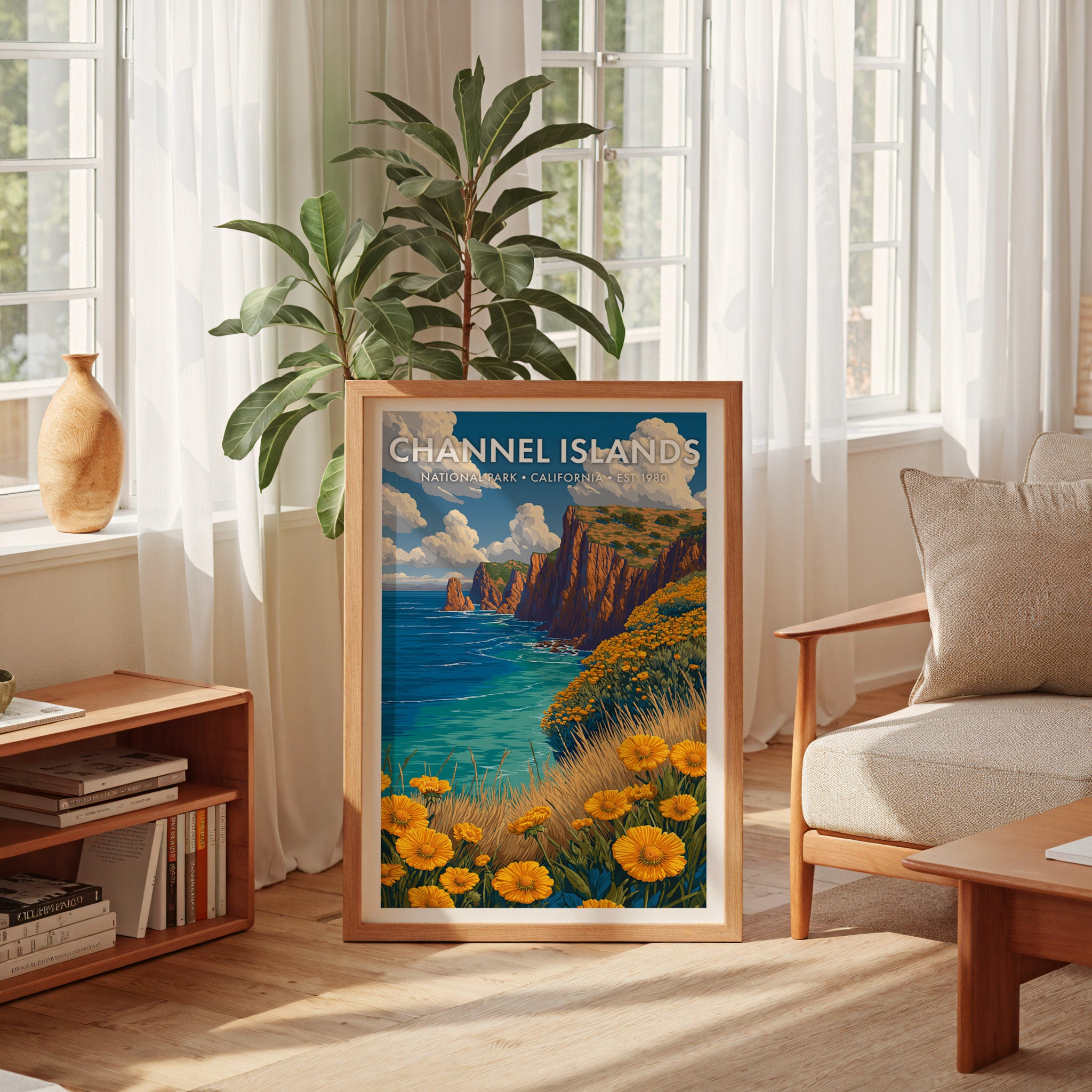 Retro Channel Islands National Park Print