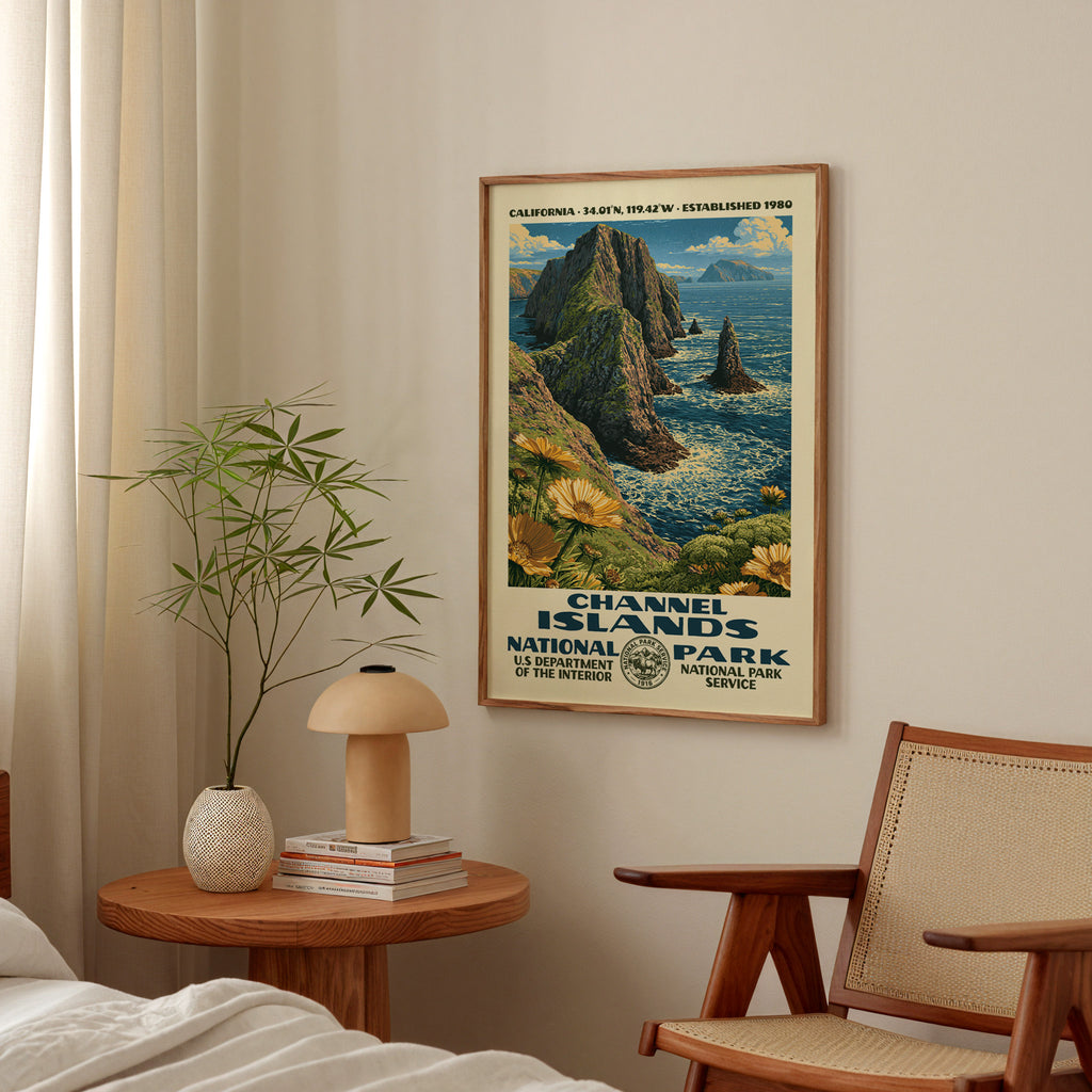 Channel Islands National Park Vintage WPA Art