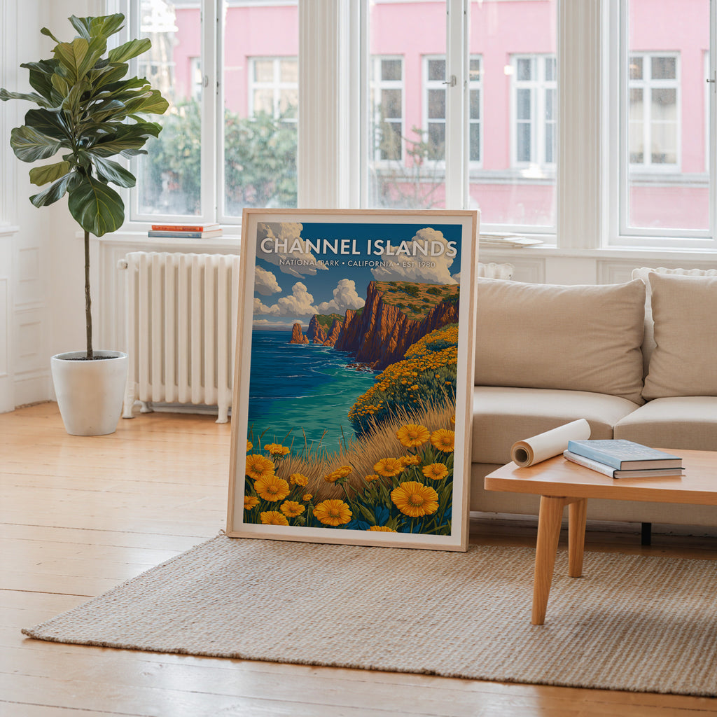 Retro Channel Islands National Park Print