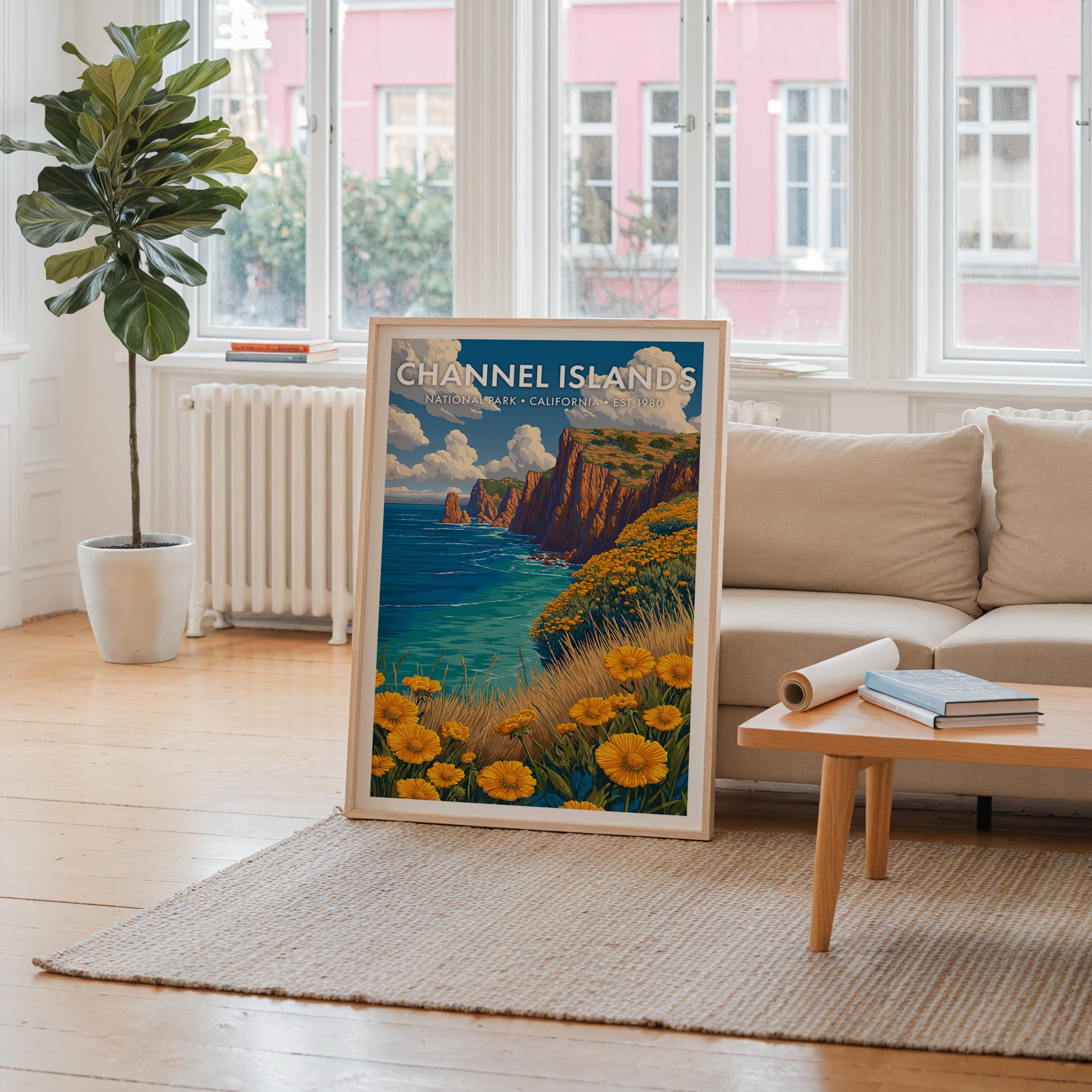 Retro Channel Islands National Park Print