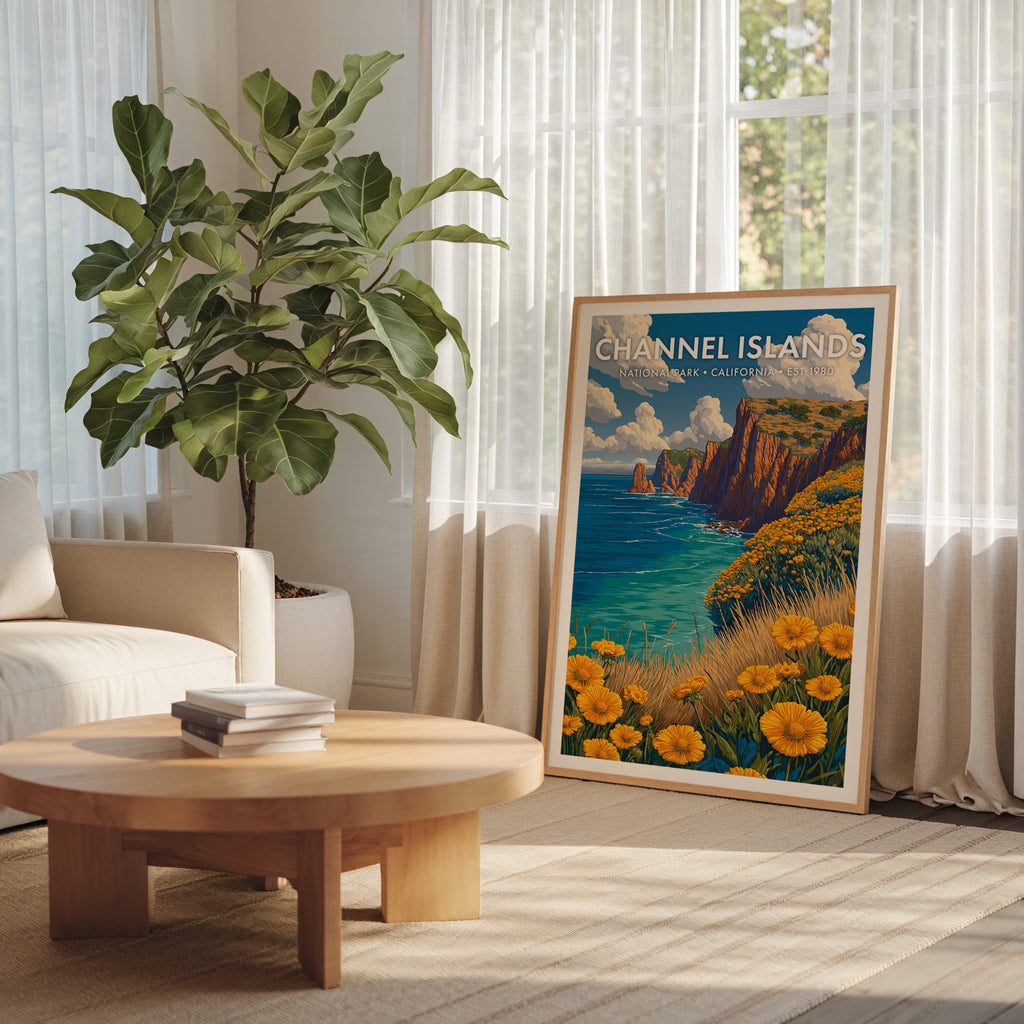 Retro Channel Islands National Park Print