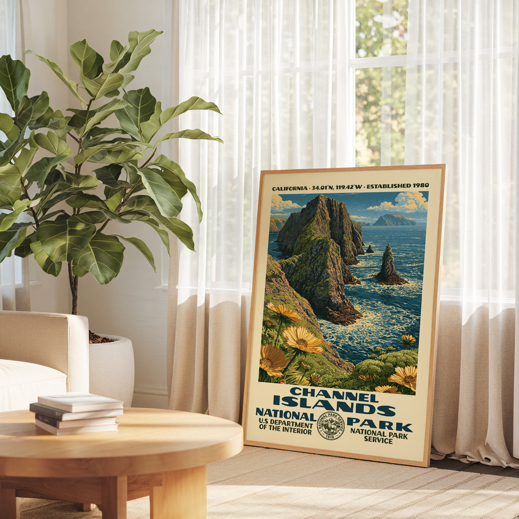 Channel Islands National Park Vintage WPA Art
