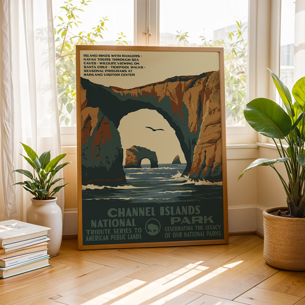Channel Islands National Park Vintage WPA Art