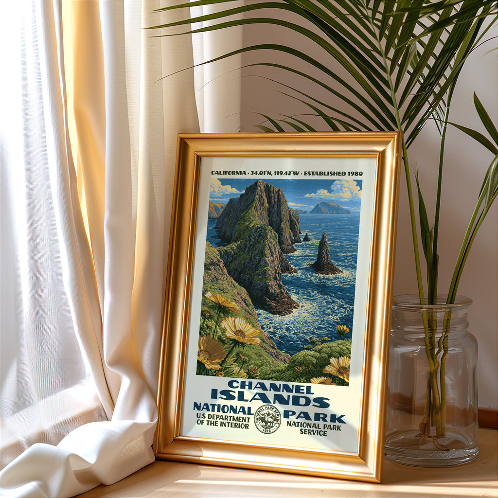 Channel Islands National Park Vintage WPA Art