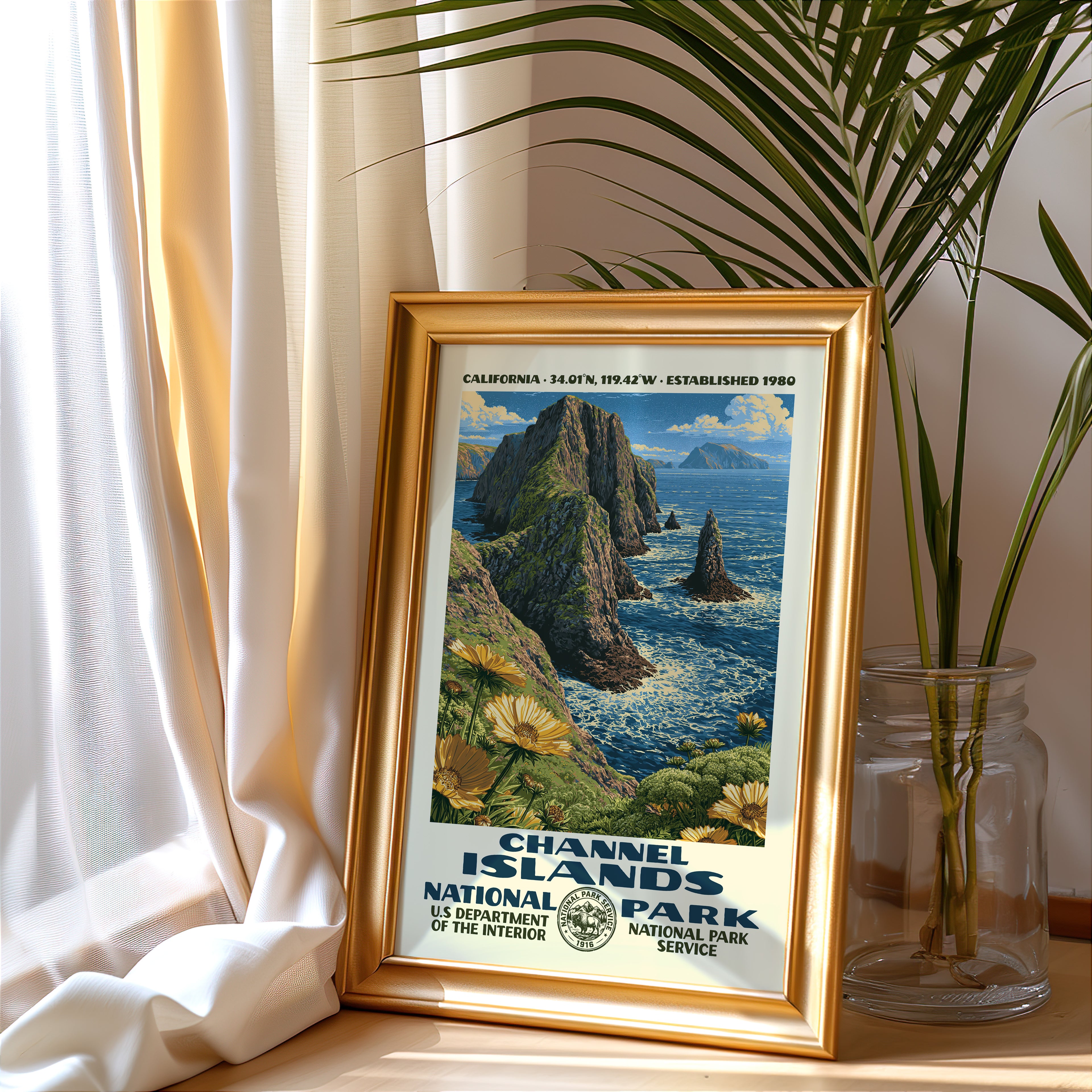 Channel Islands National Park Vintage WPA Art