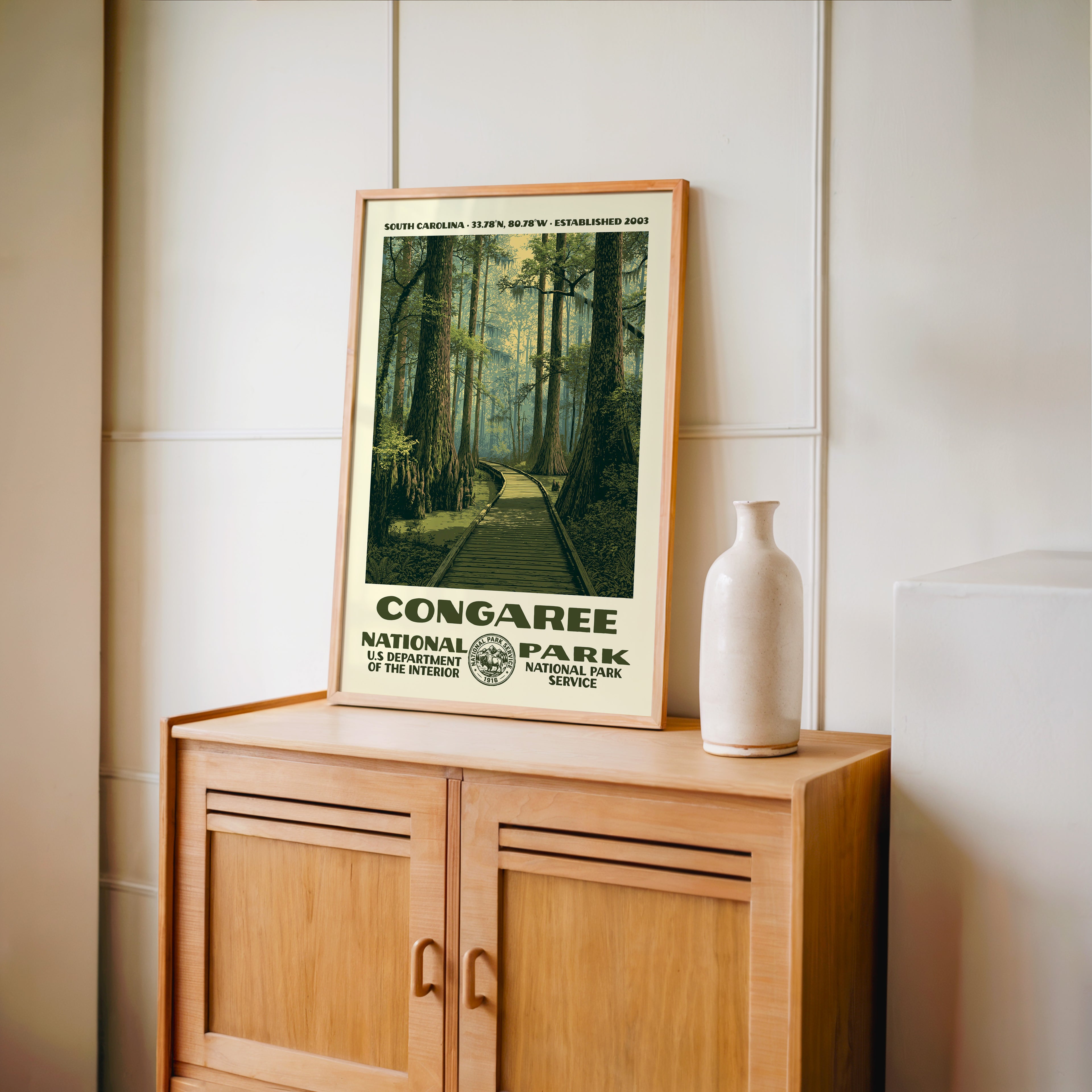 Congaree National Park Vintage WPA Art