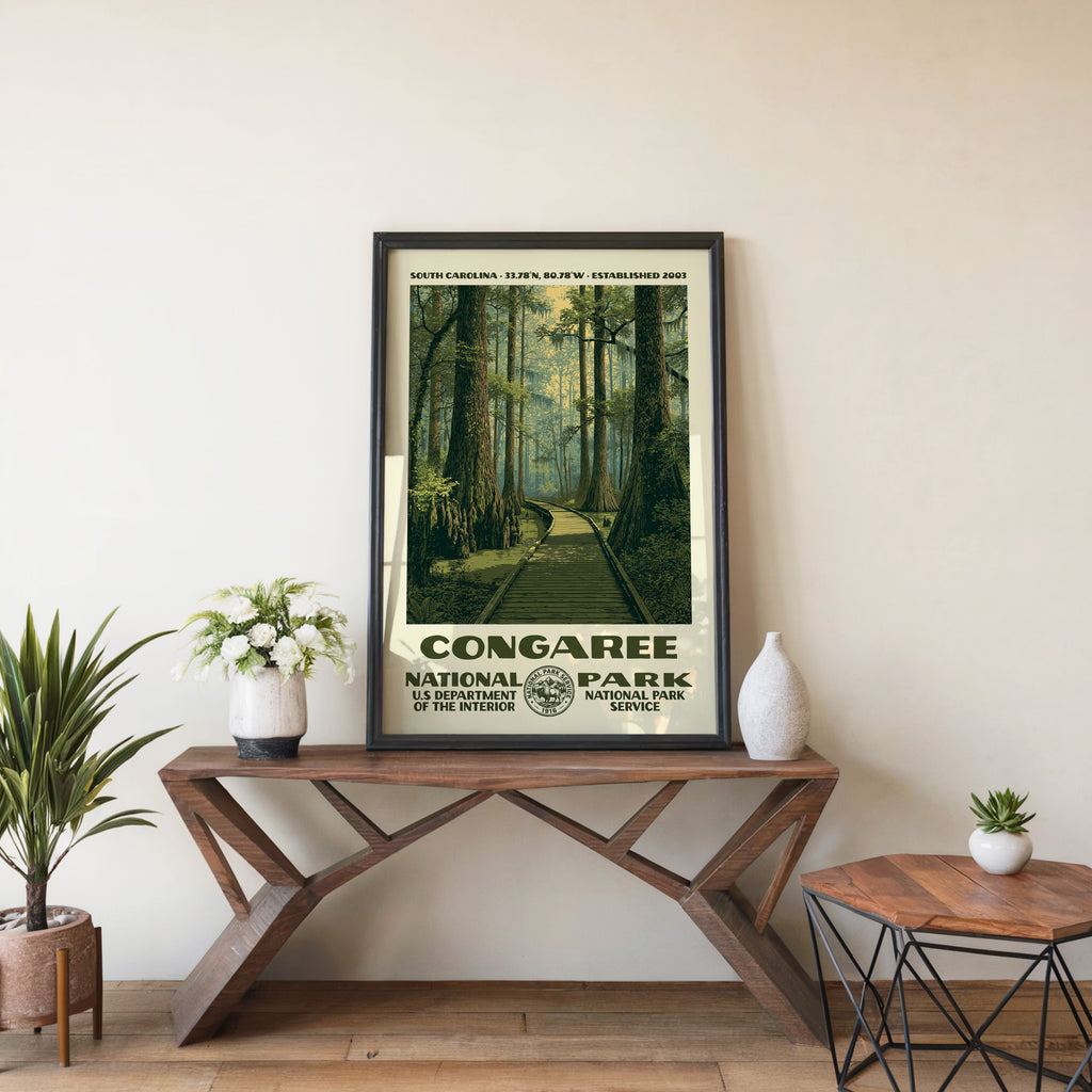 Congaree National Park Vintage WPA Art