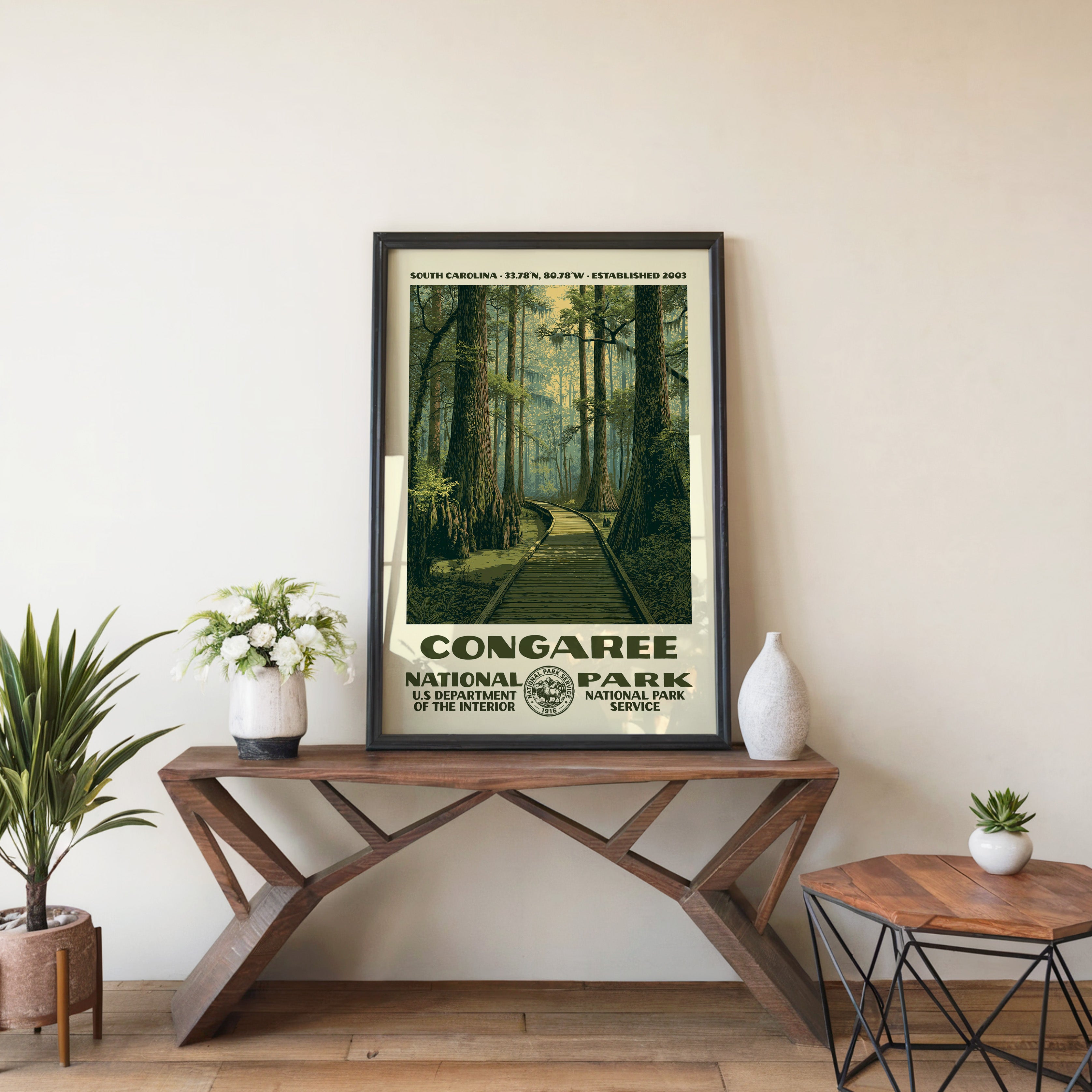Congaree National Park Vintage WPA Art