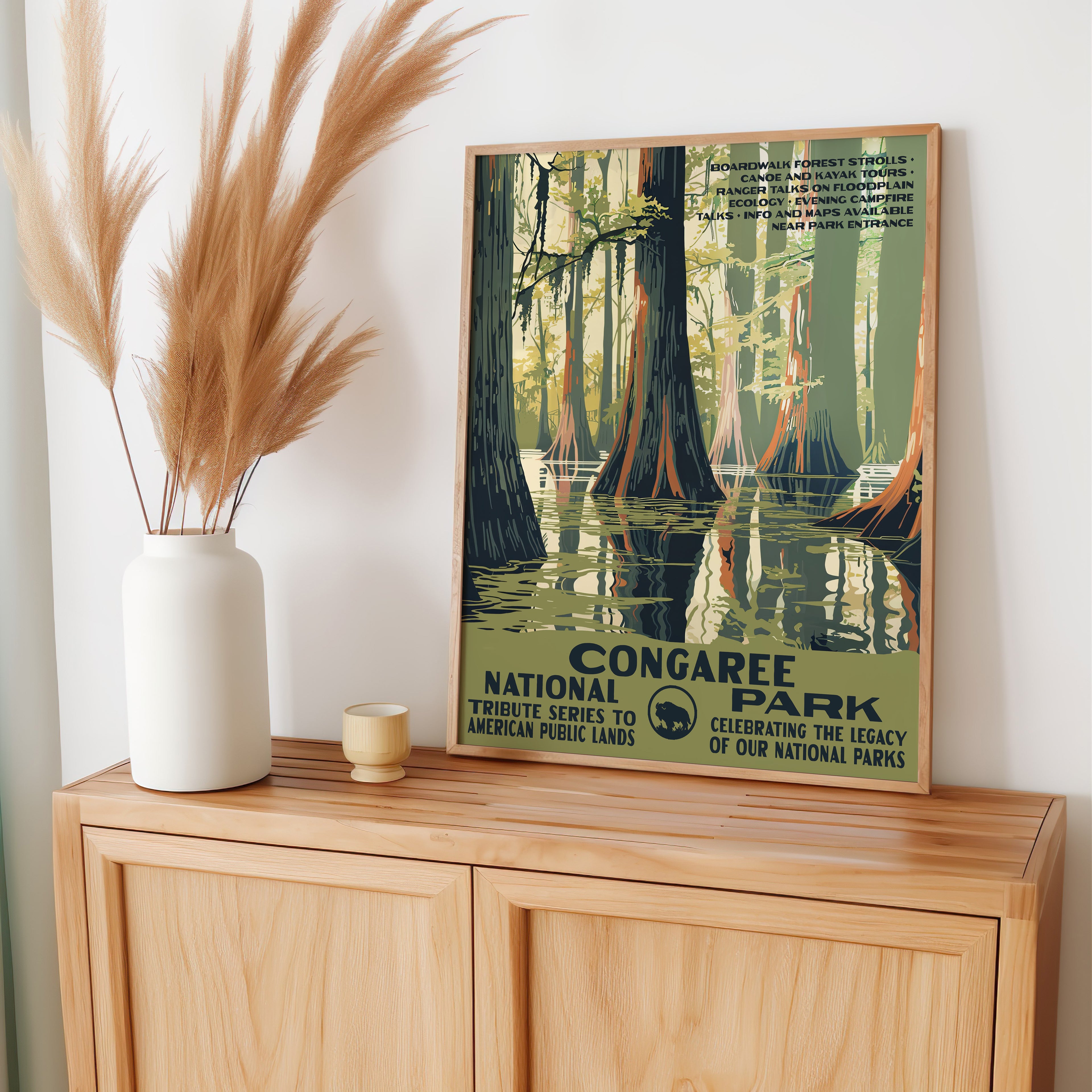 Congaree National Park Vintage WPA Art