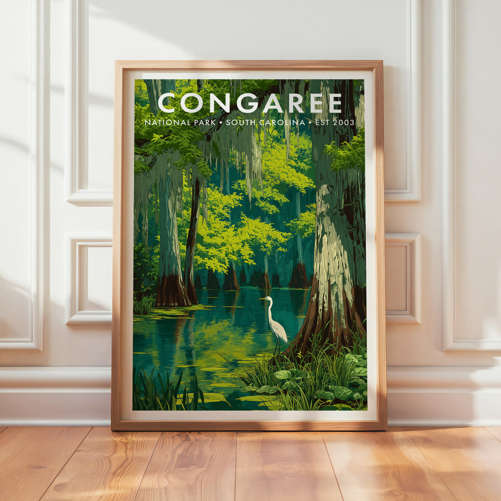 Retro Congaree National Park Print