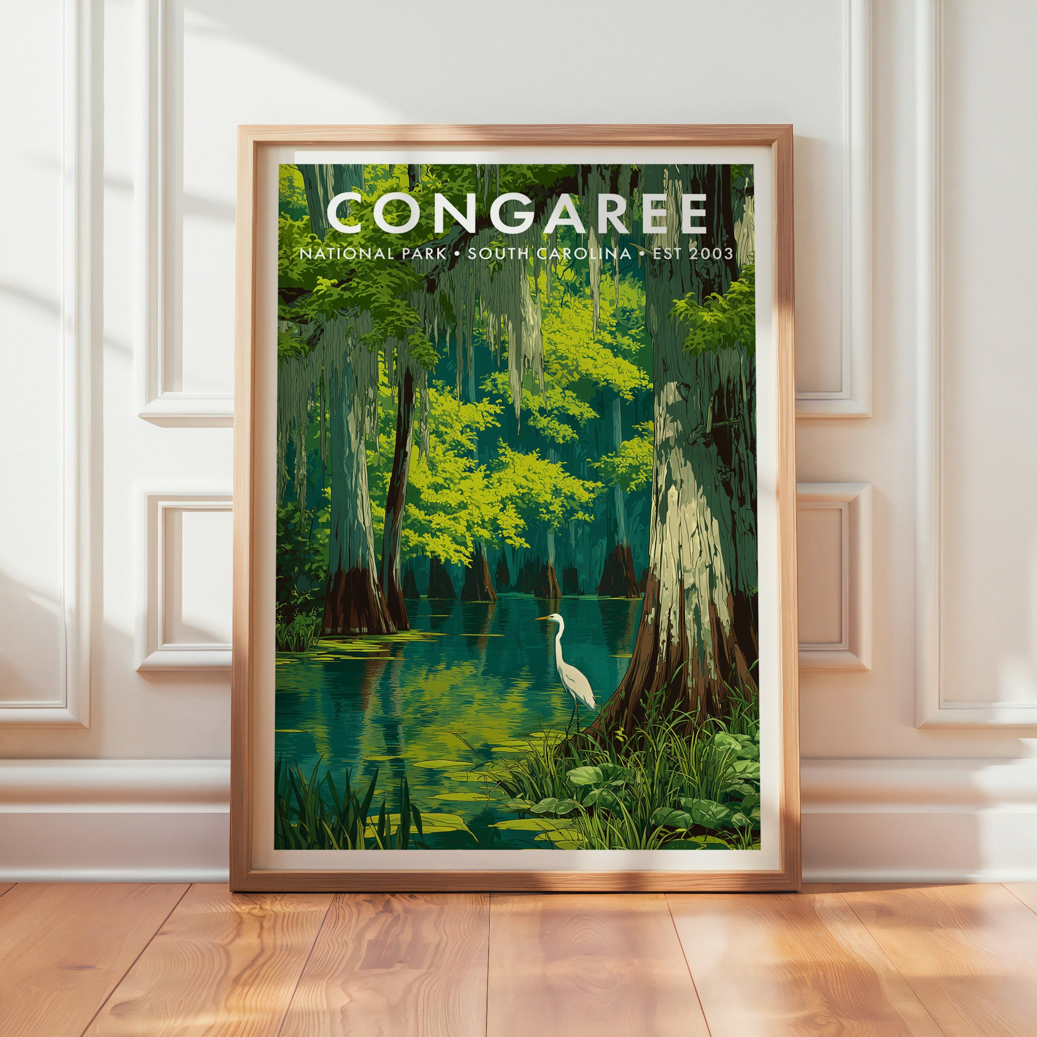 Retro Congaree National Park Print